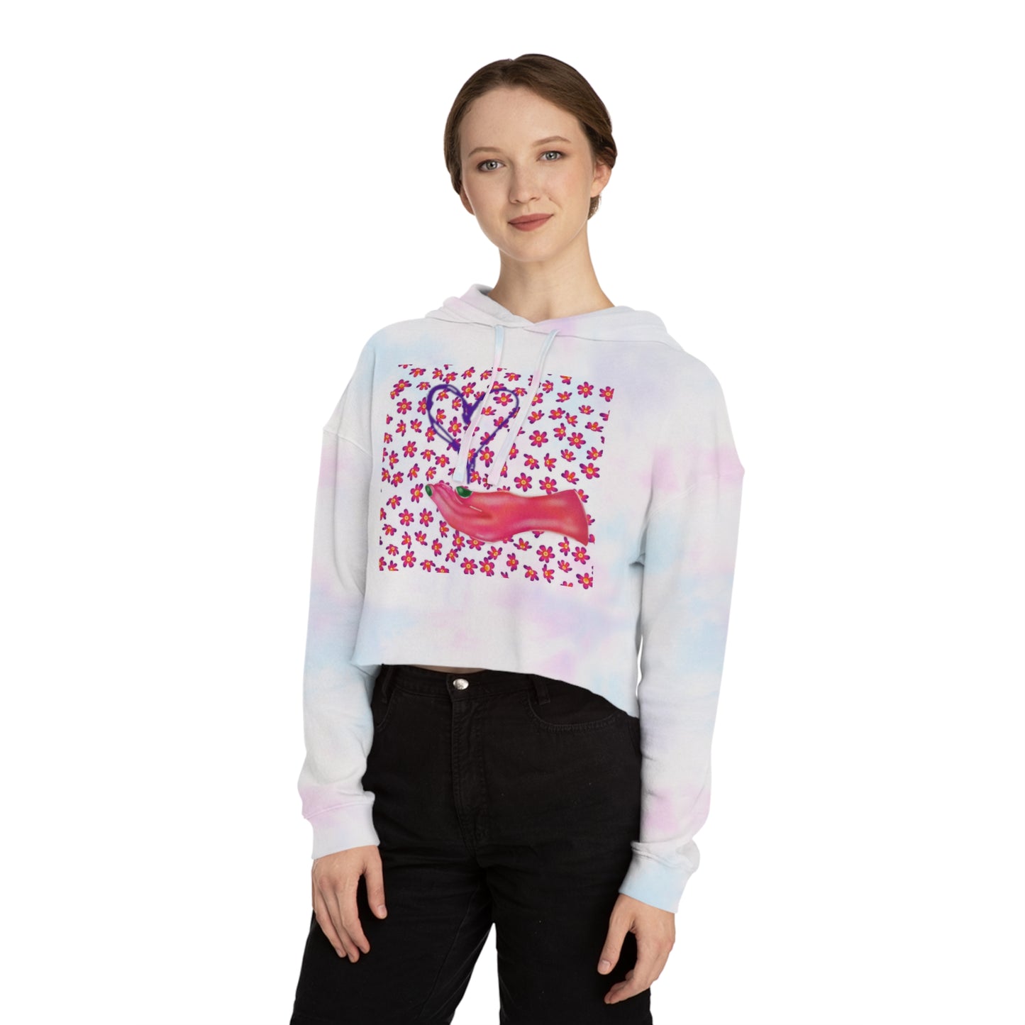 Sudadera corta con capucha para mujer My Heart