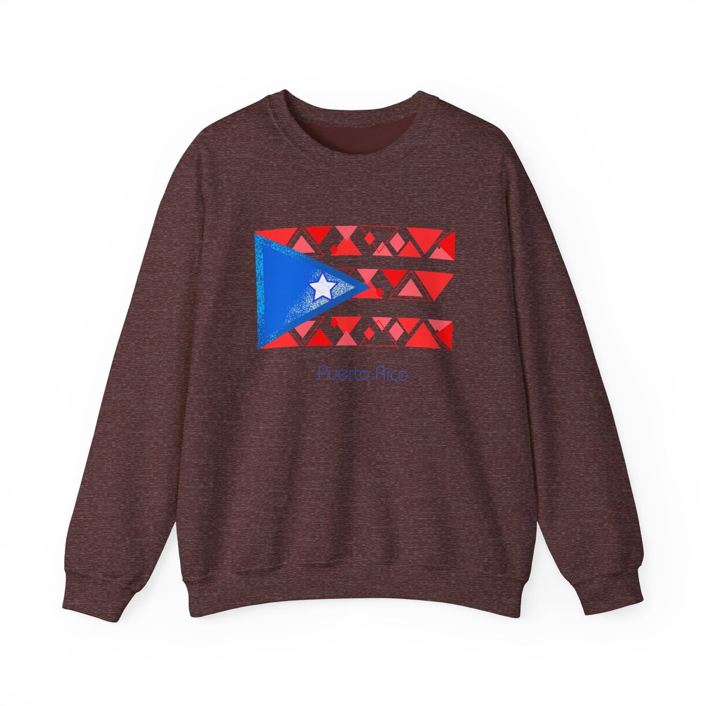 Sudadera unisex con cuello redondo y mezcla pesada Modern Puerto Rico