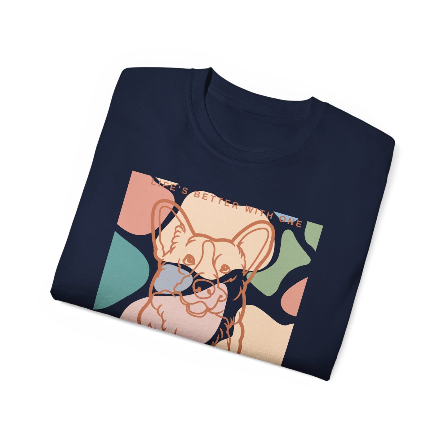 Linda camiseta unisex de algodón ultra fino Corgi 