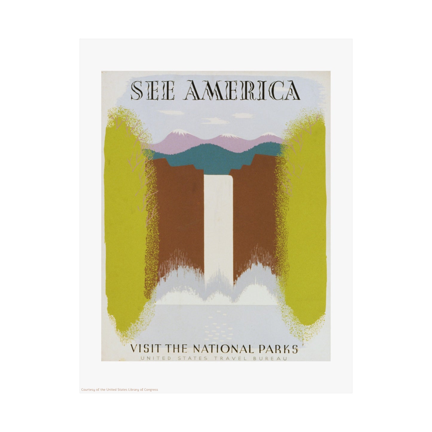 See America Illustration Vertical Poster