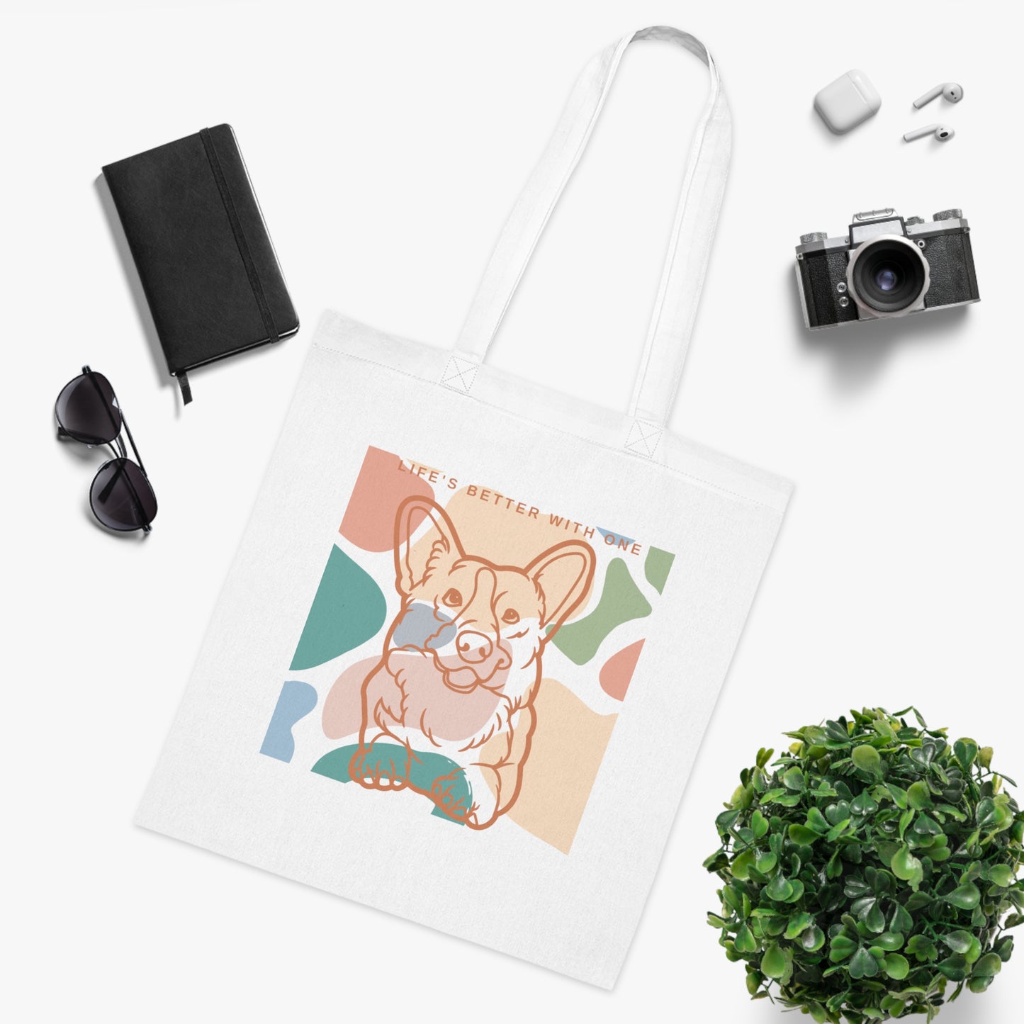 Cute Corgi Tote Bag EU