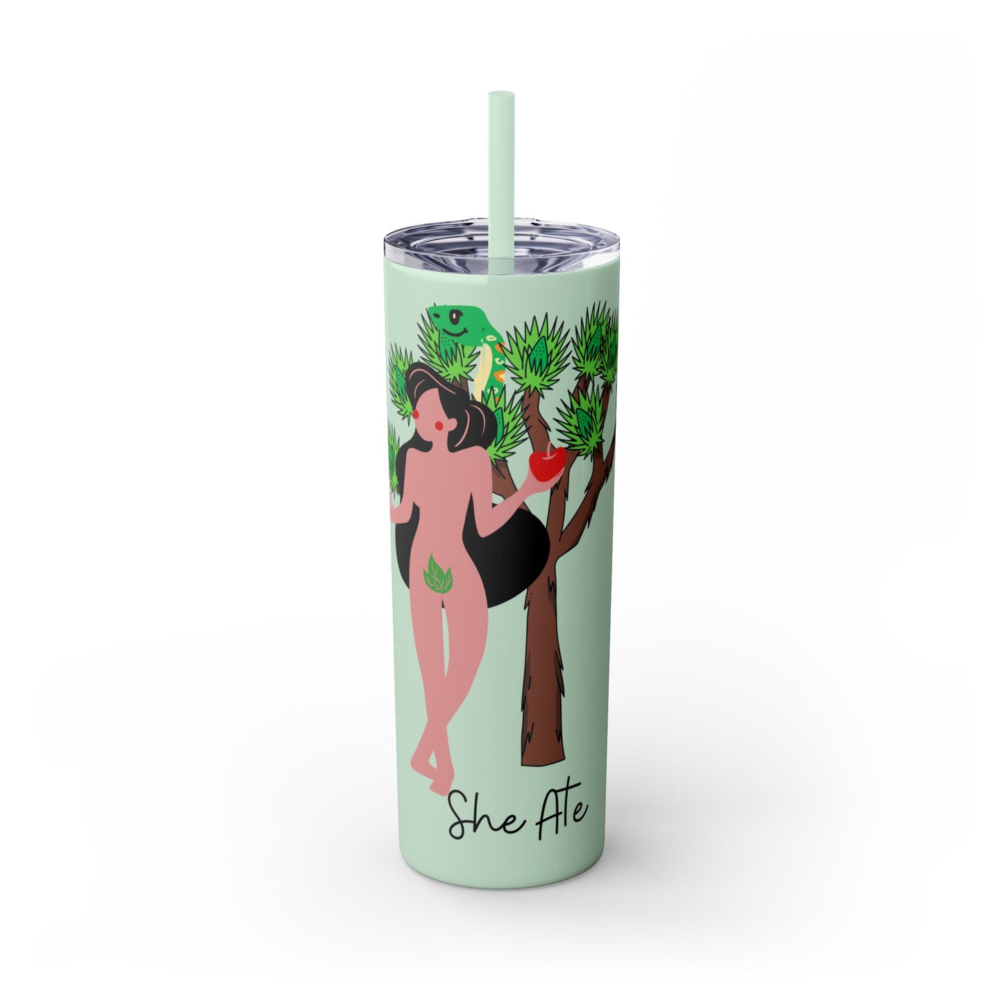 Vaso Eve She Ate con pajita, 20 oz