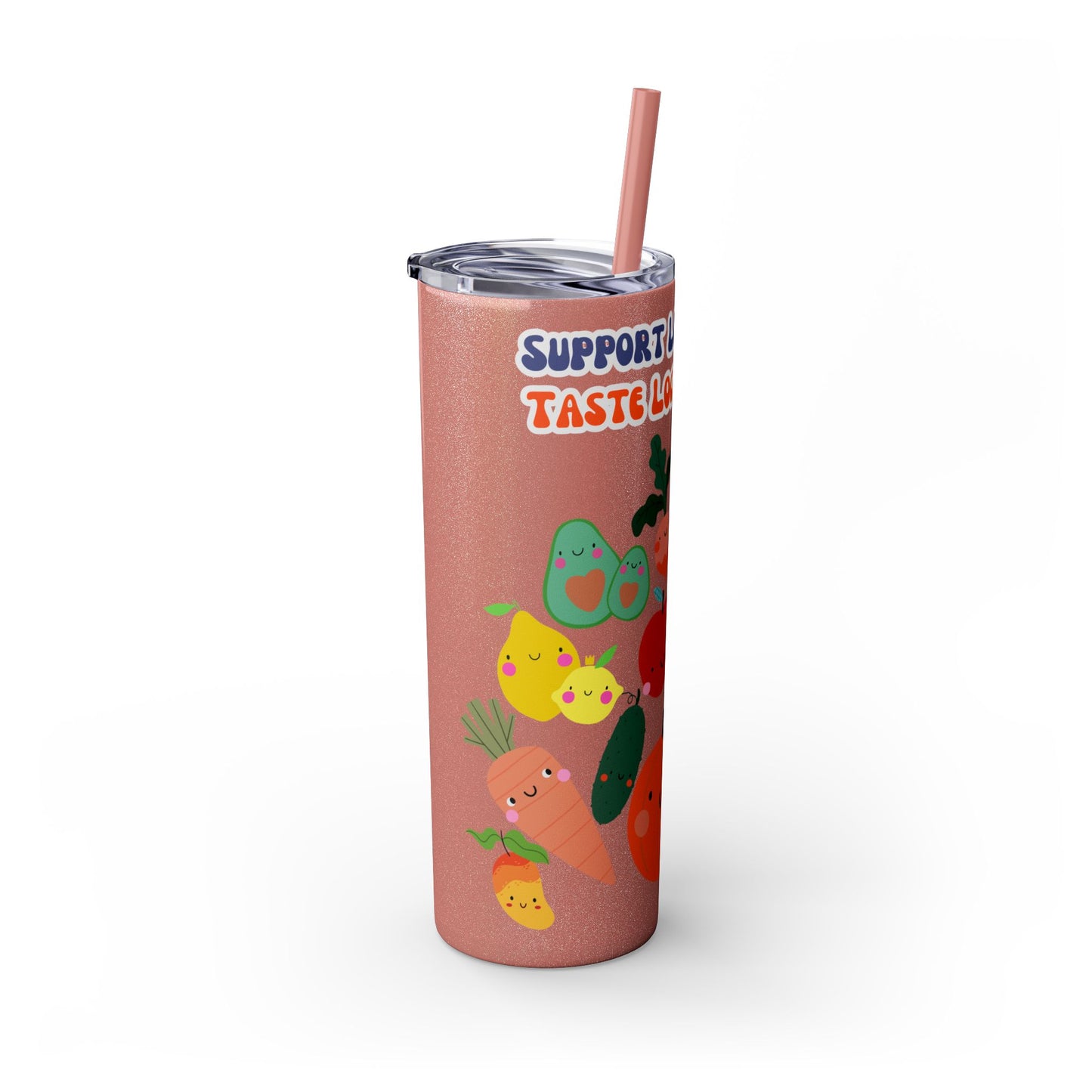 Vaso con pajita, 20 oz, raíces locales y sabores locales 