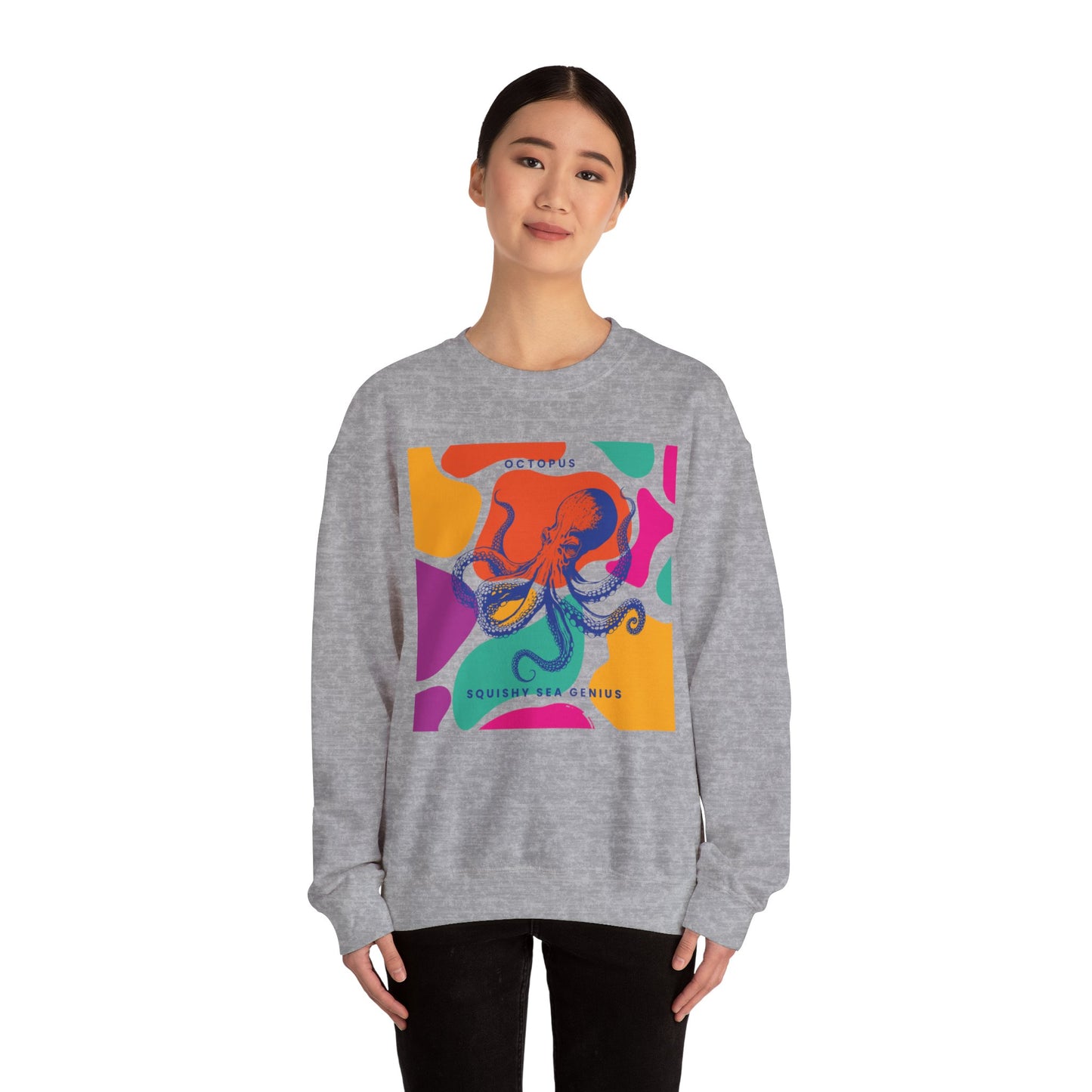 Squishy Sea Genius Octopus Unisex Heavy Blend™ Crewneck Sweatshirt