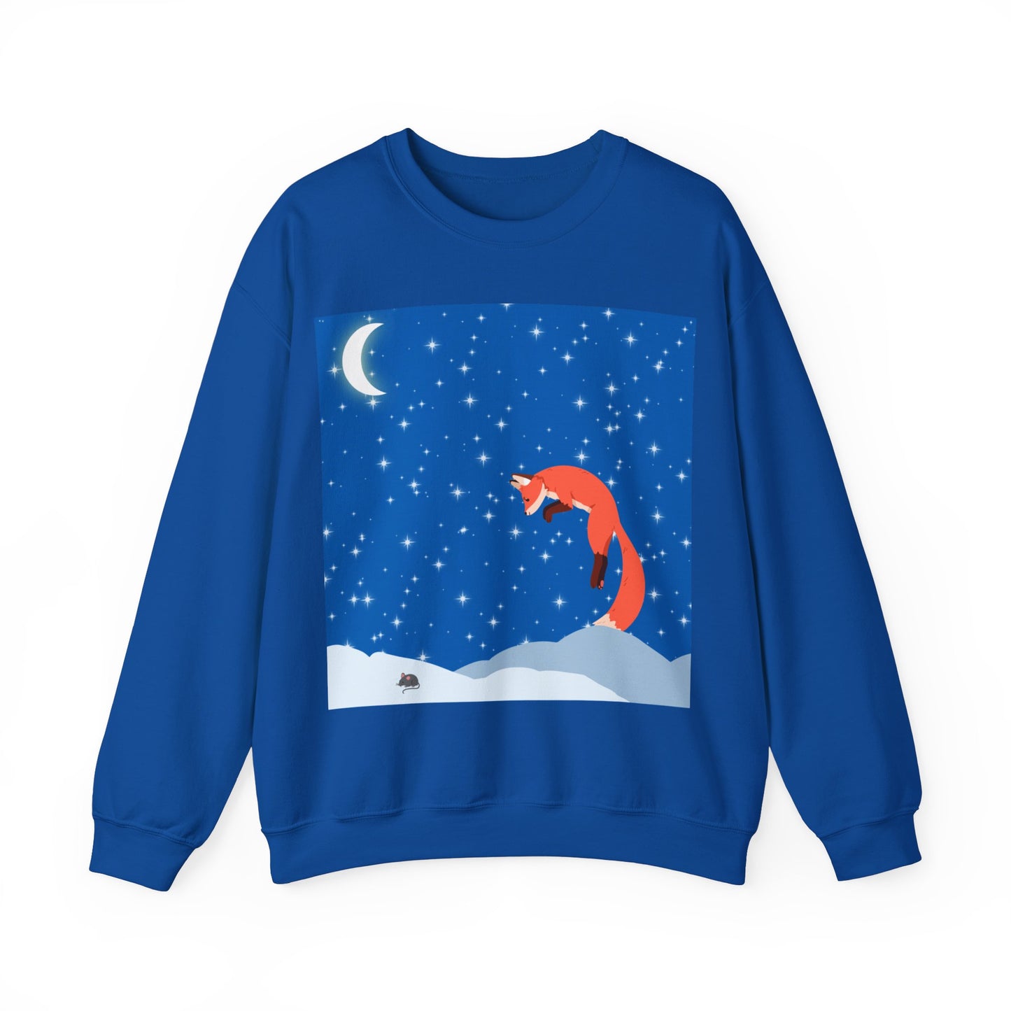 Snow Jumping Fox Unisex Heavy Blend™ Crewneck Sweatshirt EU