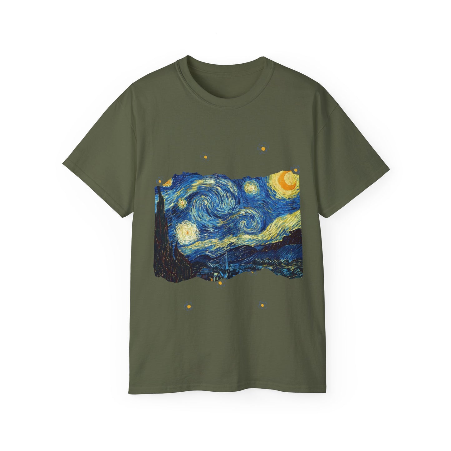 Camiseta de algodón ultradelgada de Vincent Van Gogh, La noche estrellada, 1889, UE