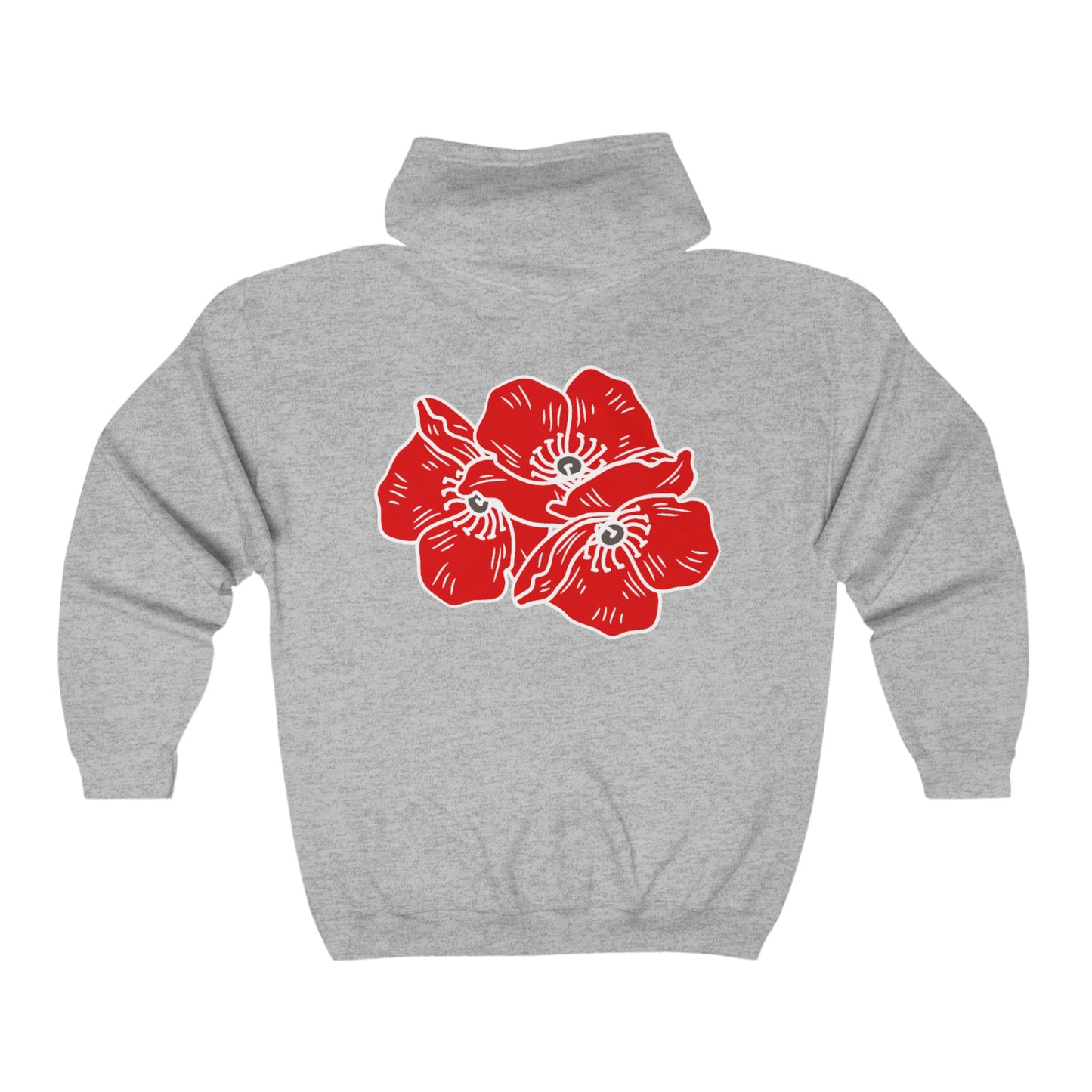 Poppies Unisex Heavy Blend™ Full Zip Hooded Sweatshirt