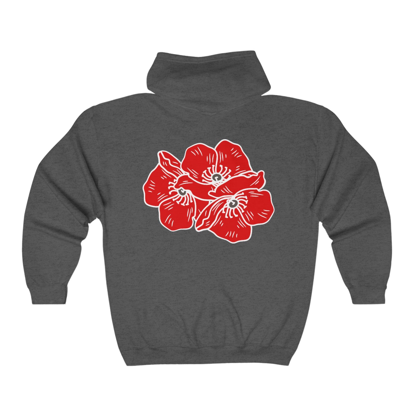 Poppies Unisex Heavy Blend™ Full Zip Hooded Sweatshirt