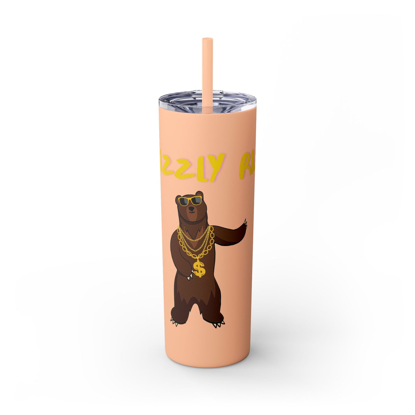 Grizzly Rizz Bear Tumbler with Straw, 20oz