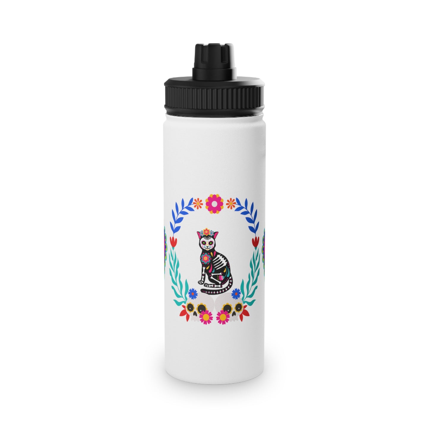 Dia de la Kittie Steel Water Bottle, Standard Lid EU