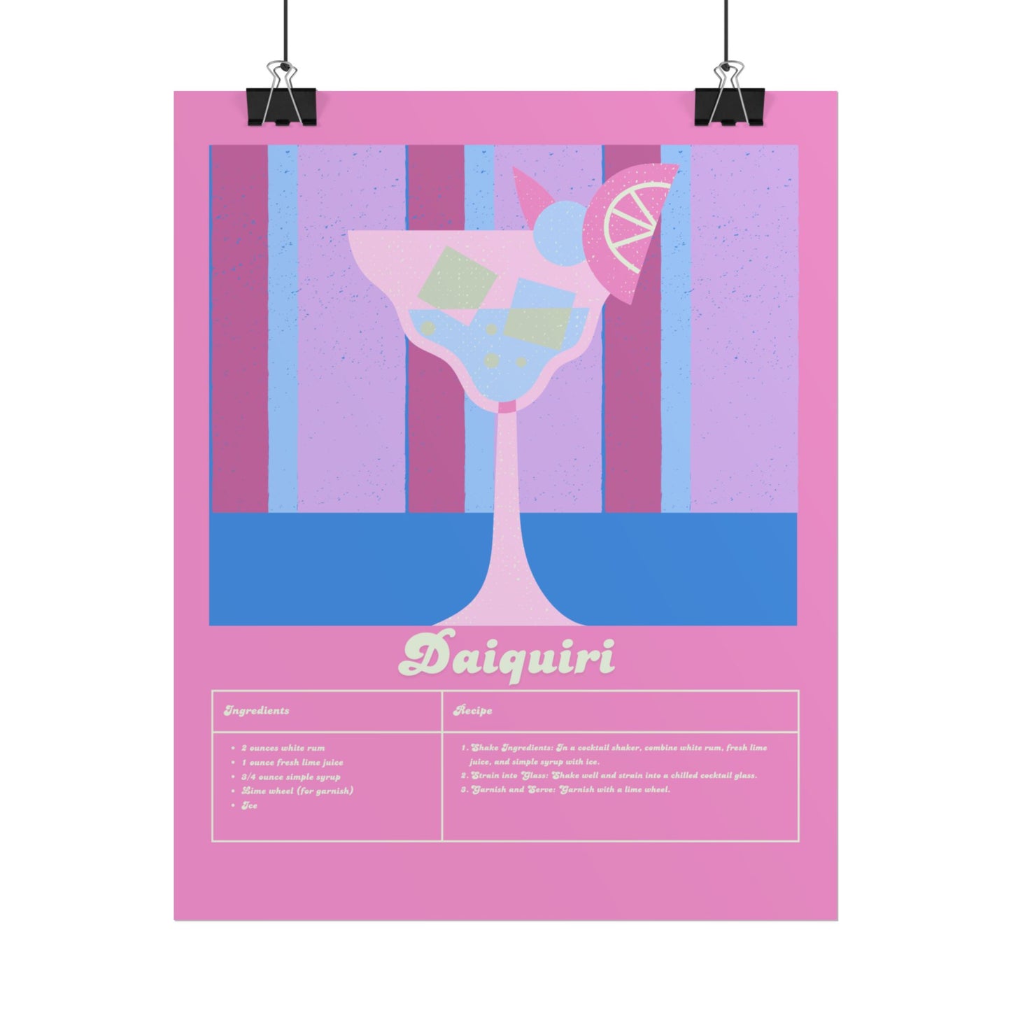 Daiquiri Illustration Vertical Poster SMALL EU