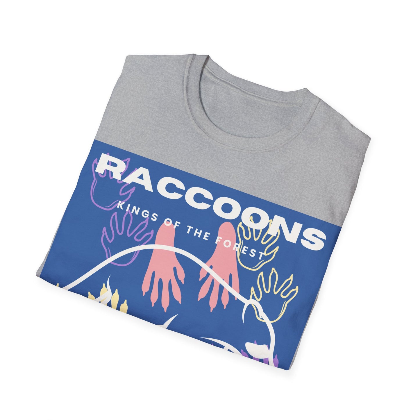 Kings of City Forest Raccoons Unisex Softstyle T-Shirt