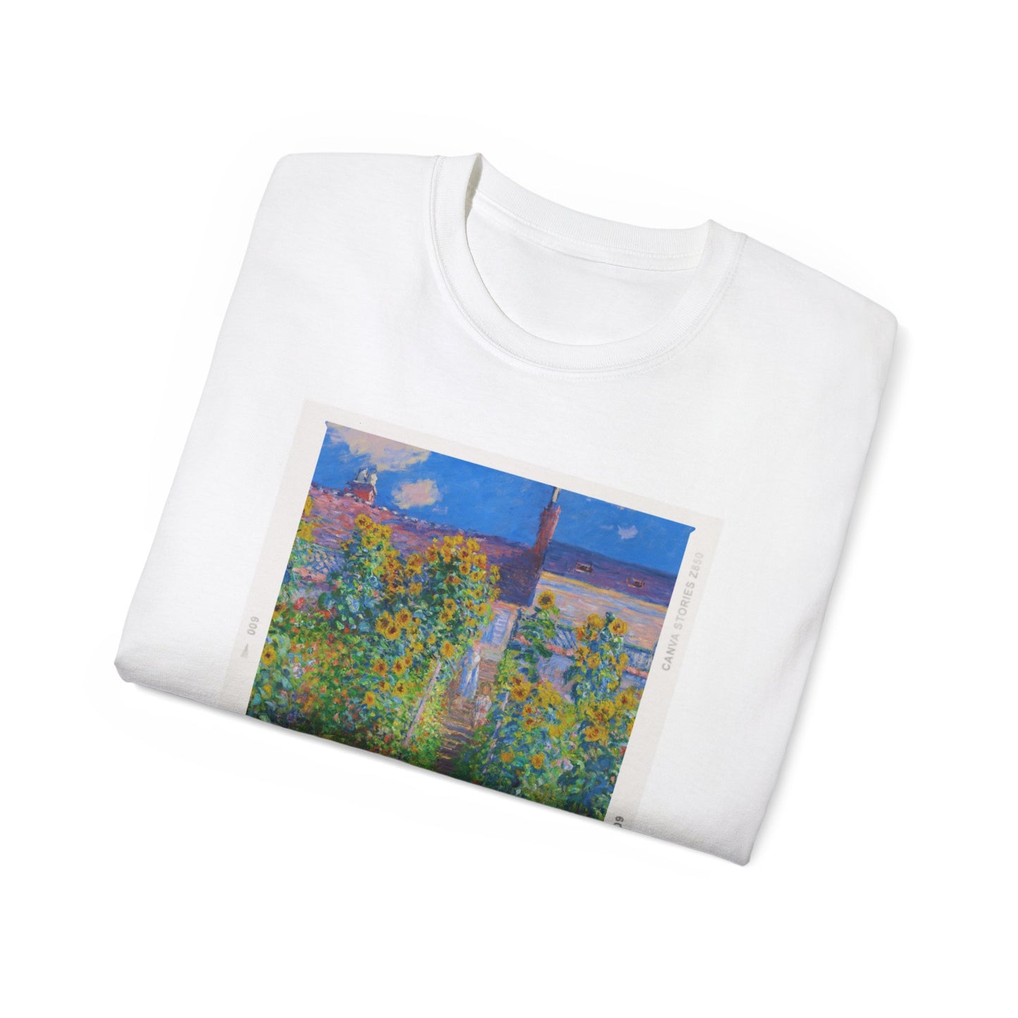 Fotografía de Claude Monet en el jardín de Vetheuil, 1880 Camiseta de algodón ultra suave