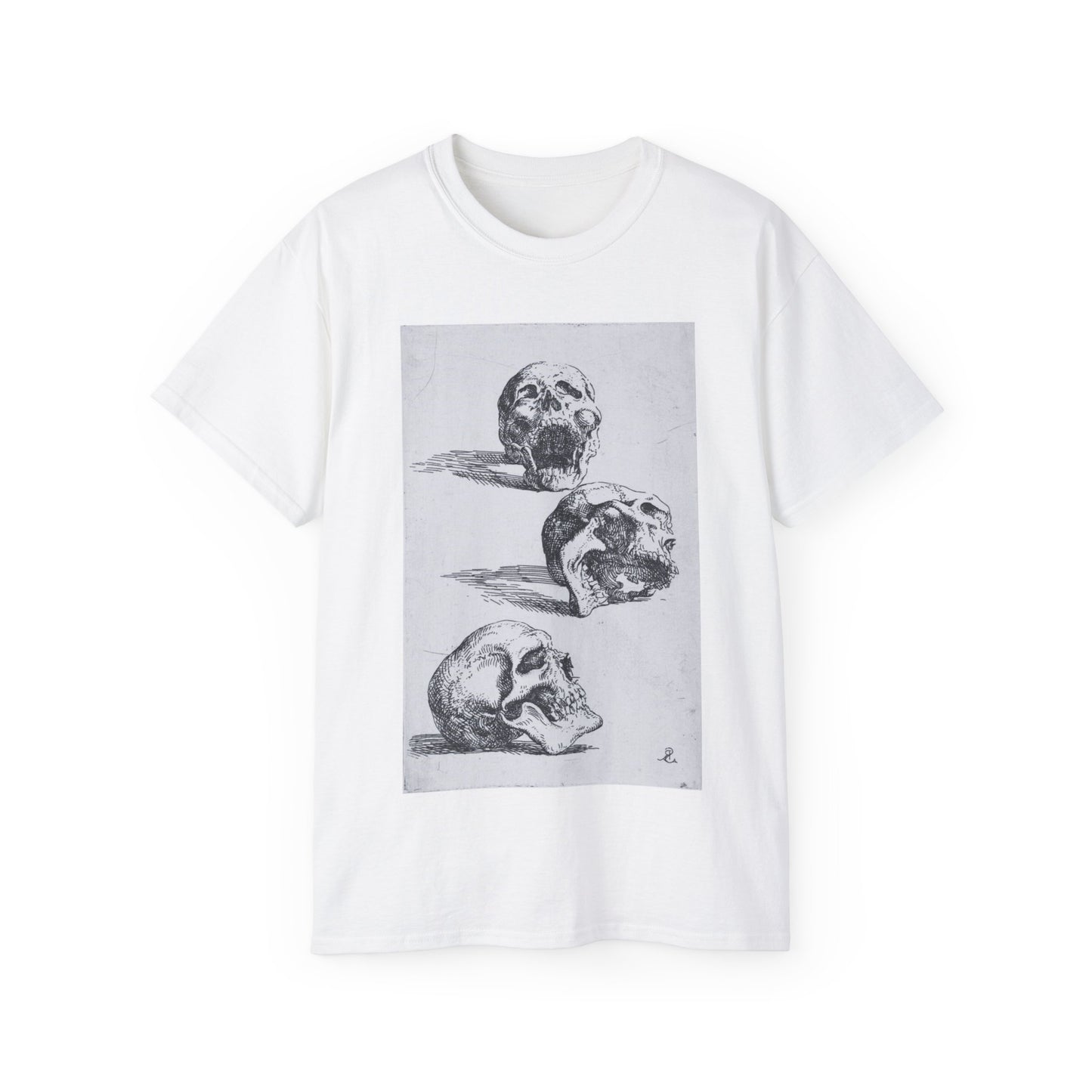 Three Human Skulls Salvator Rosa 1662 Unisex Ultra Cotton Tee