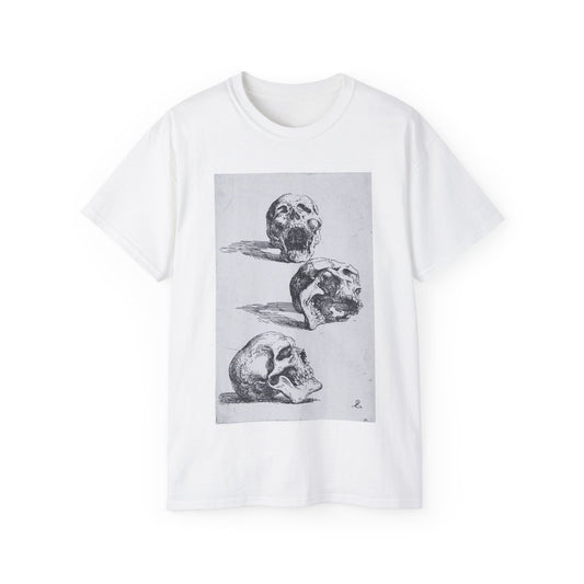 Three Human Skulls Salvator Rosa 1662 Unisex Ultra Cotton Tee