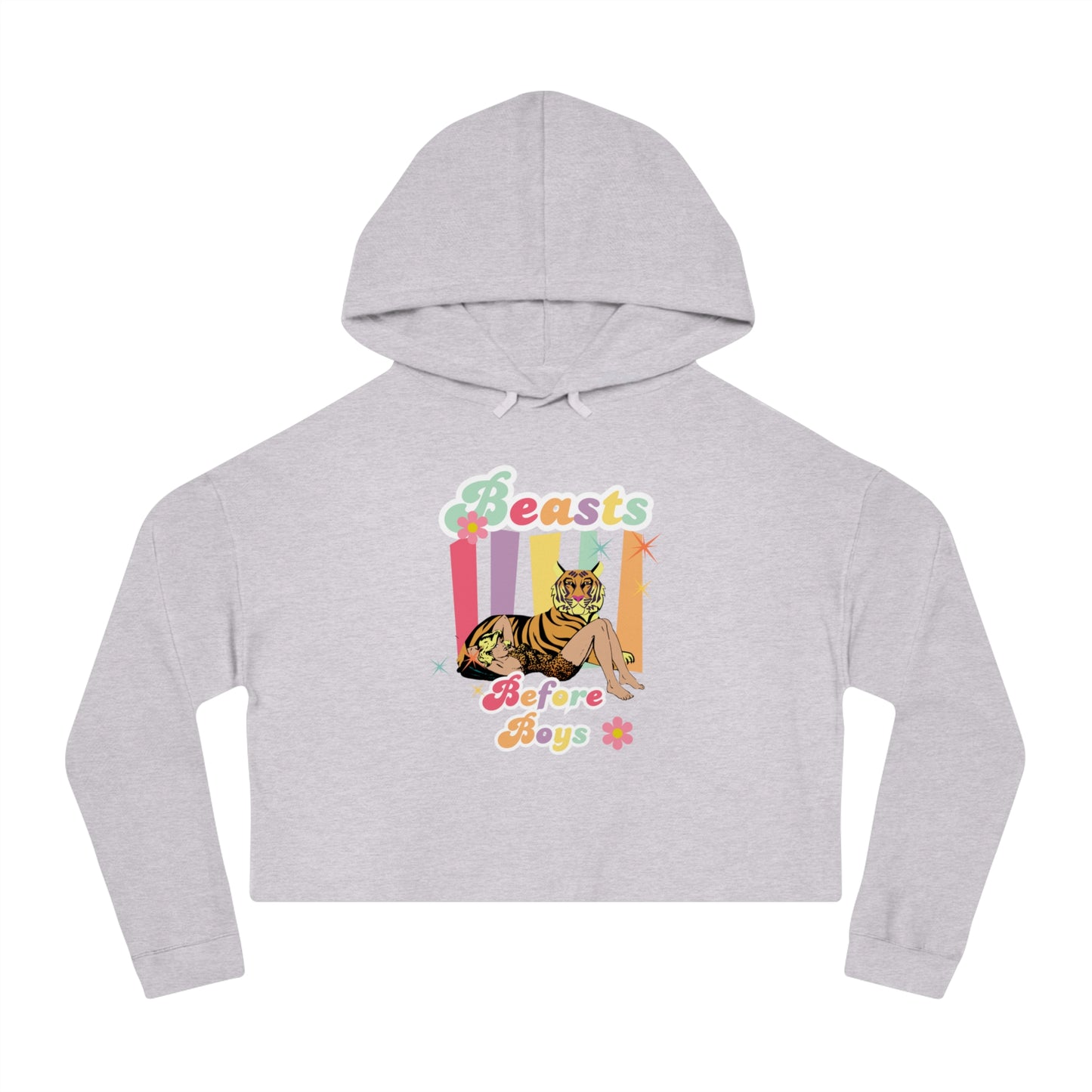 Breasts Before Boys Women’s Cropped Hooded Sweatshirt