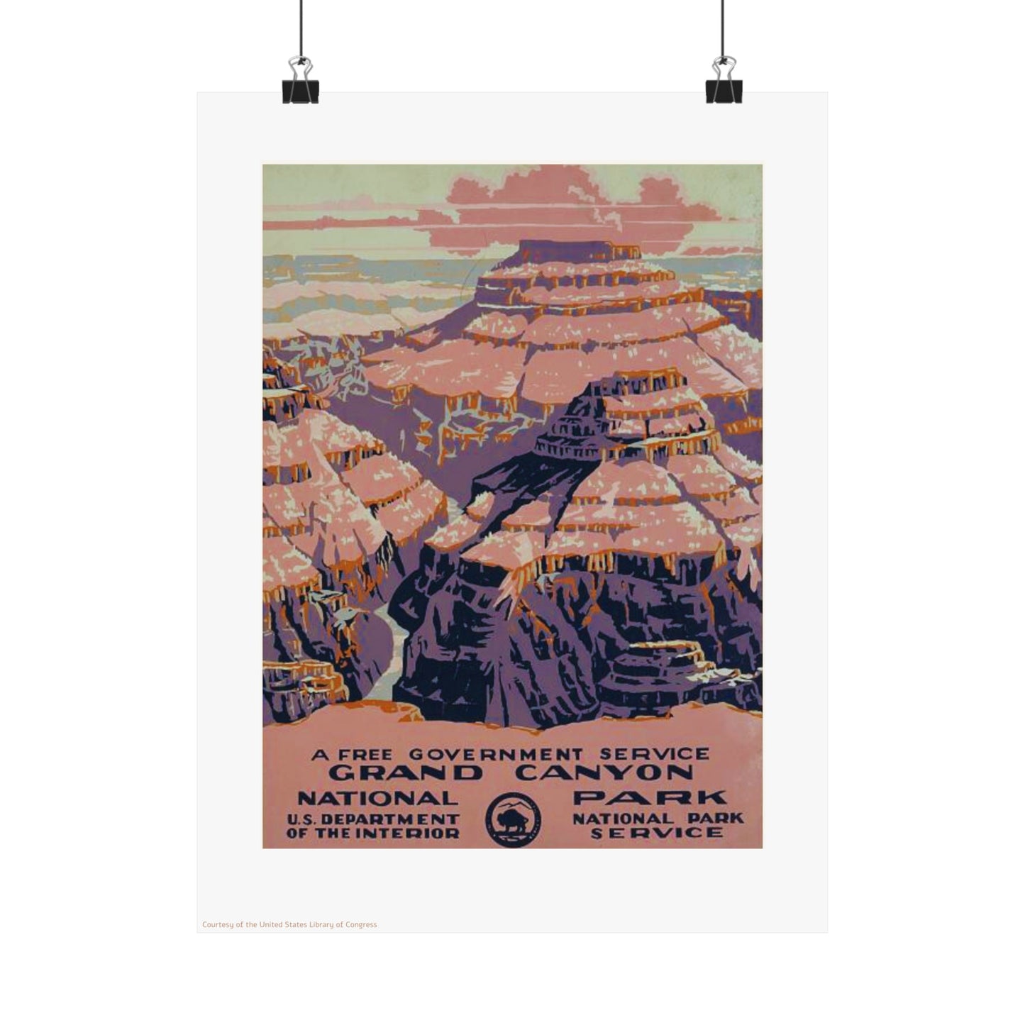 The Grand Canyon Illustration Vertical Poster