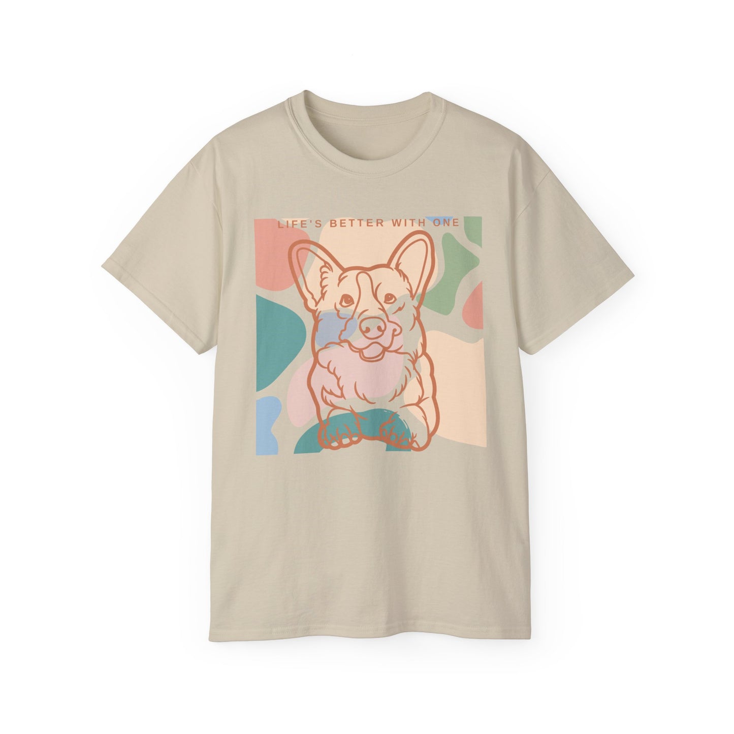 Cute Corgi Unisex Ultra Cotton Tee Two Sided