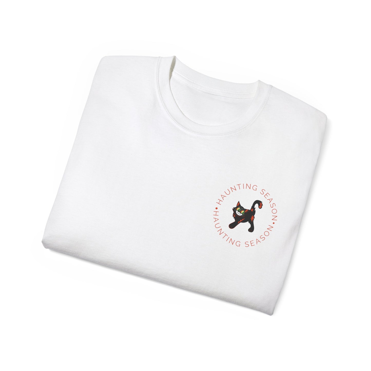 Camiseta unisex de algodón ultra fino Haunting Kitty 