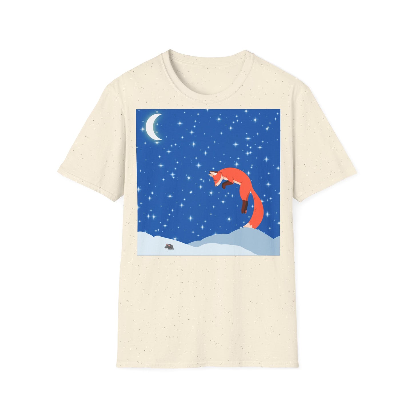 Camiseta unisex de estilo suave Snow Jumping Fox 