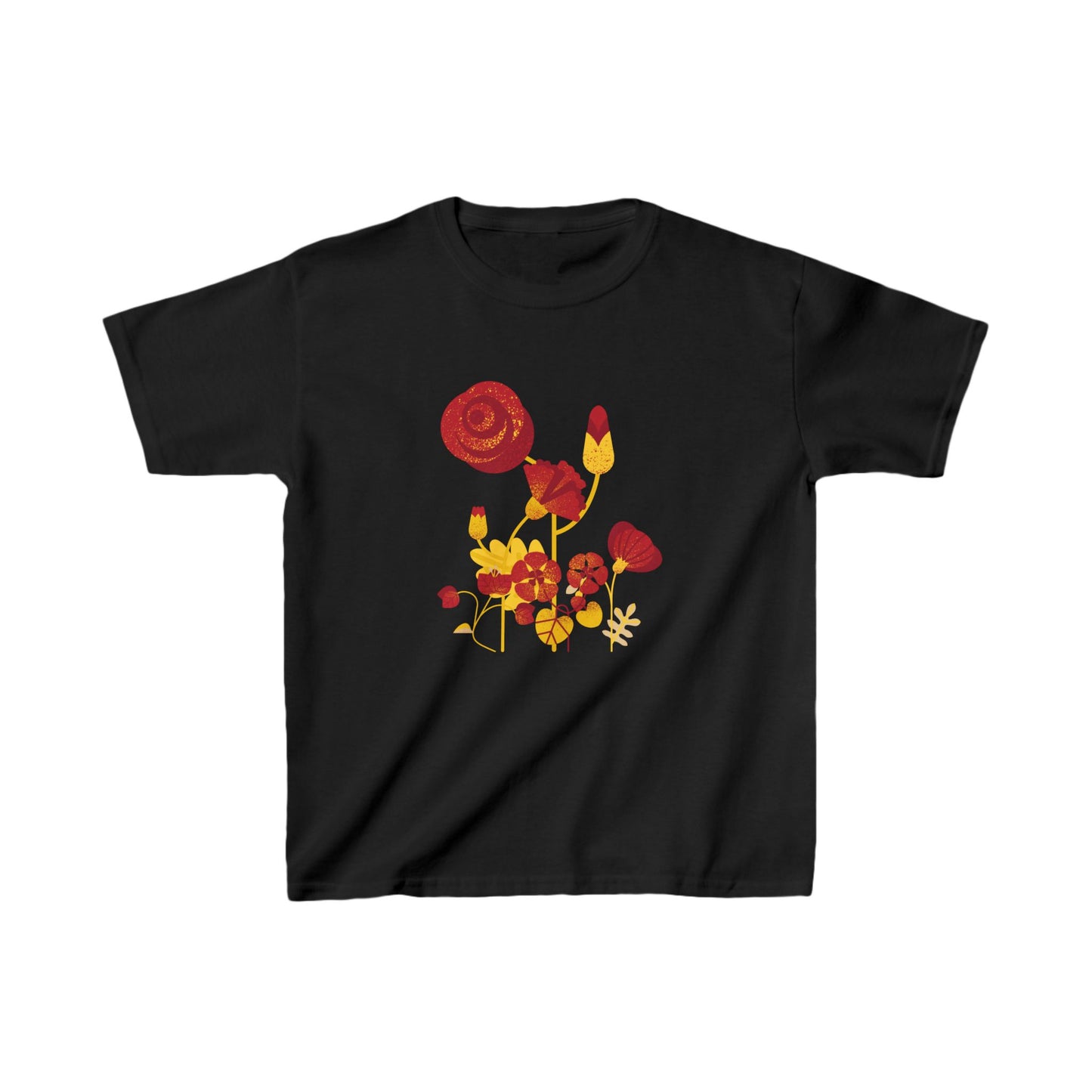 Retro Flowers Kids Heavy Cotton™ Tee EU