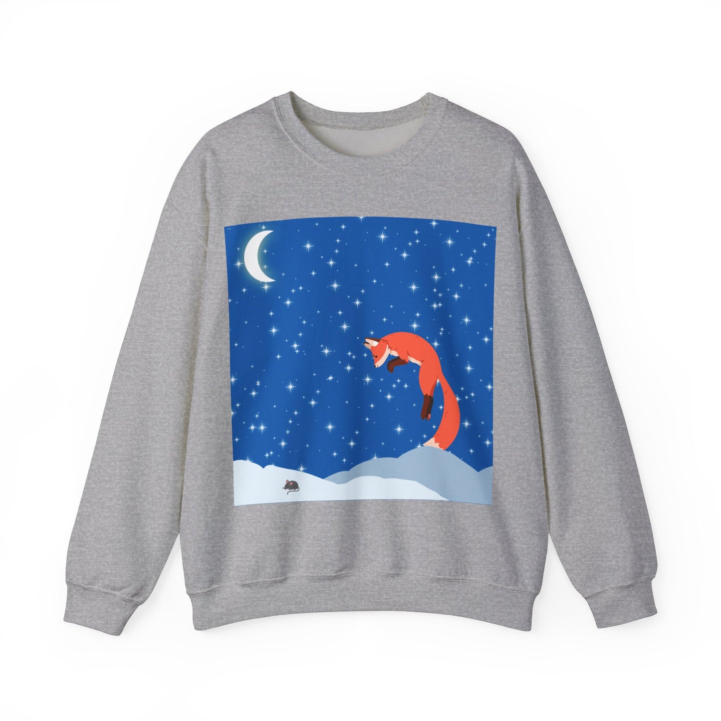 Snow Jumping Fox Unisex Heavy Blend™ Crewneck Sweatshirt EU