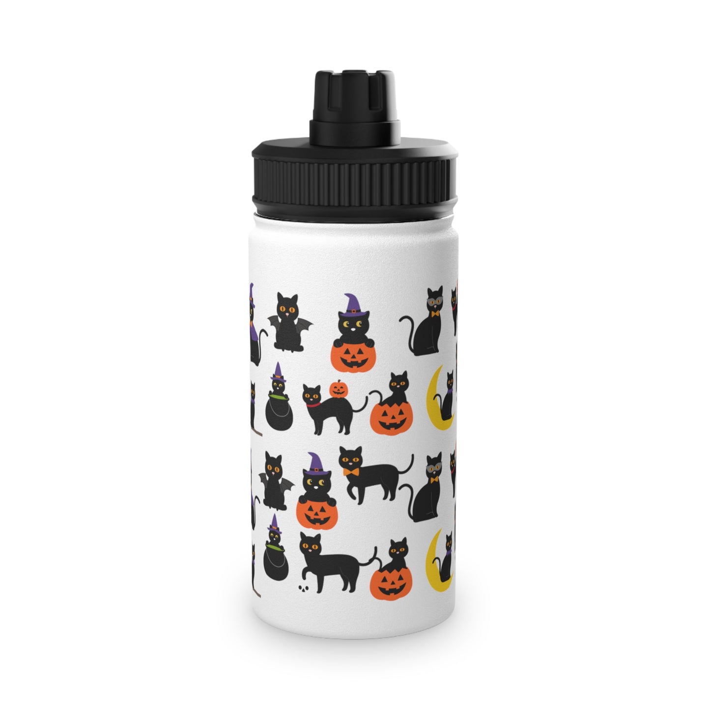 Halloween Cats Stainless Steel Water Bottle, Standard Lid EU