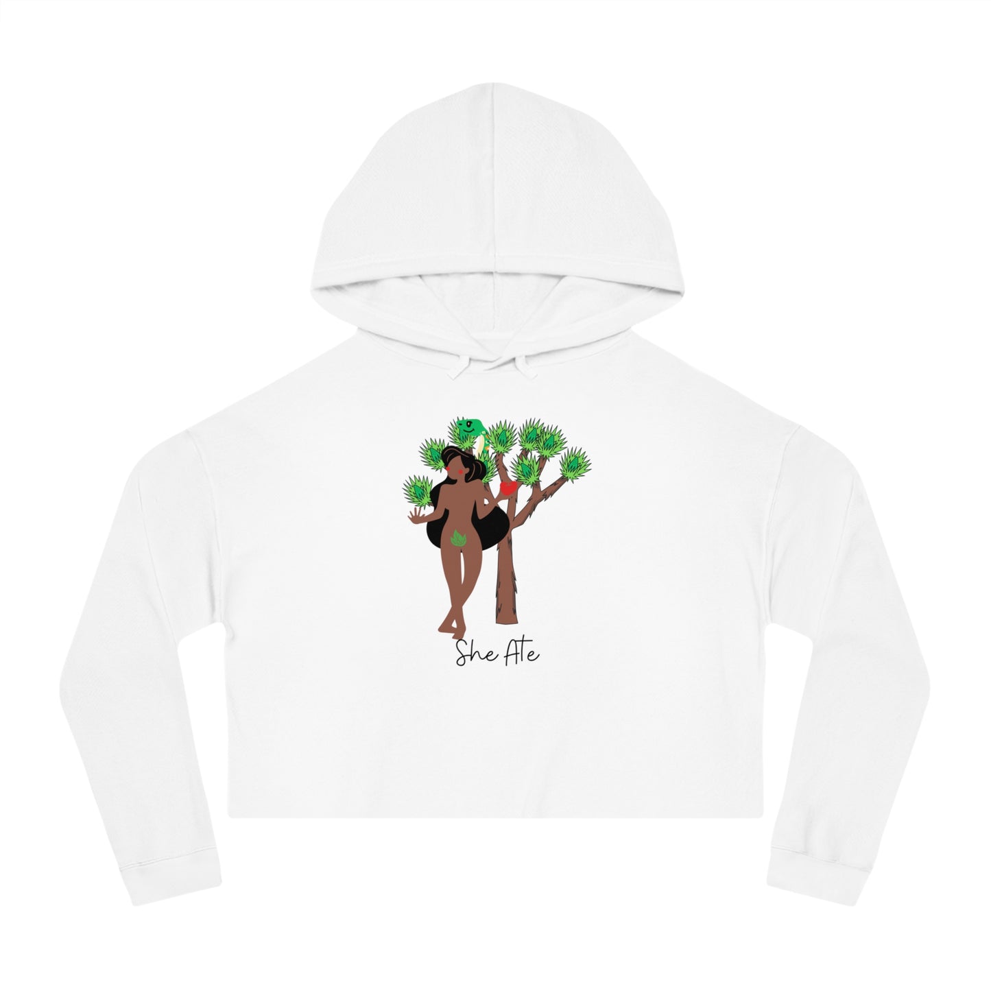 Eve She Ate Crop Hoodie