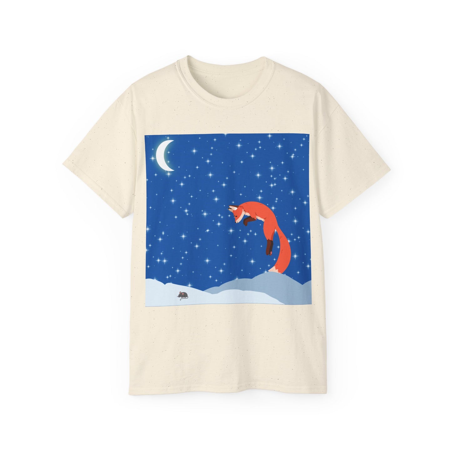 Snow Jumping Fox Unisex Ultra Cotton Tee