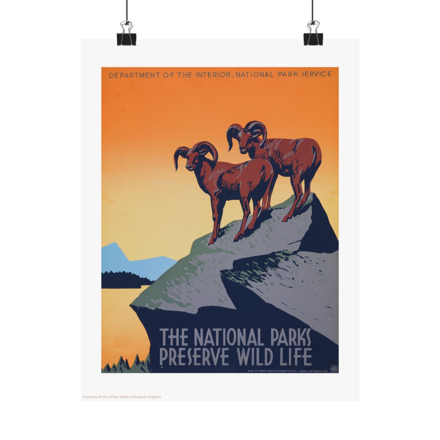 National Park Illustration Vertical Poster