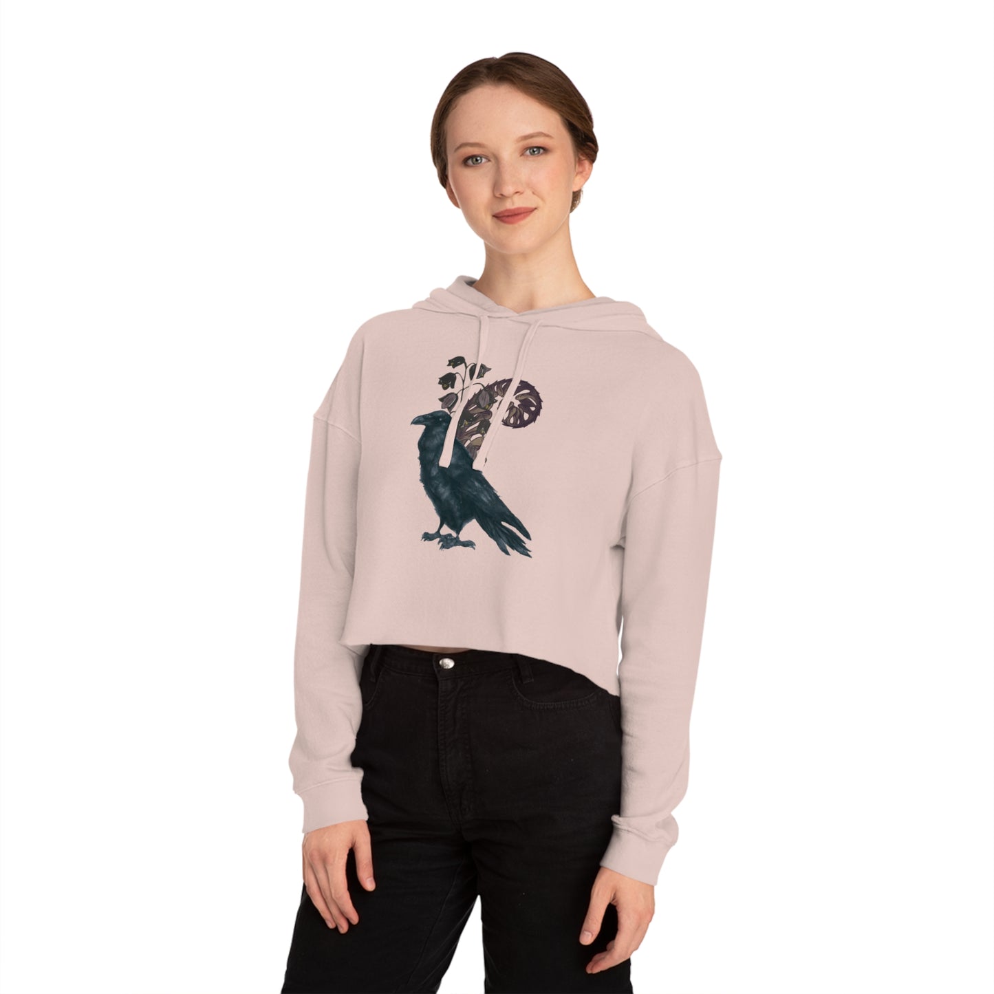 Sudadera corta con capucha para mujer Nevermore