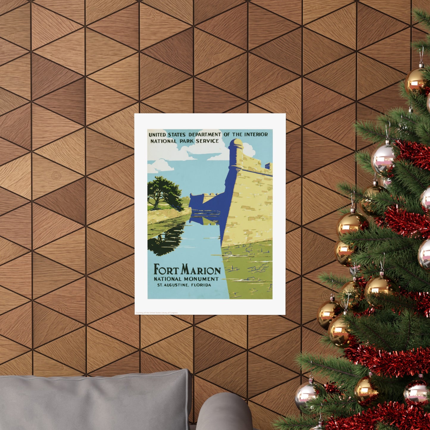 Fort Marion Illustration Vertical Poster