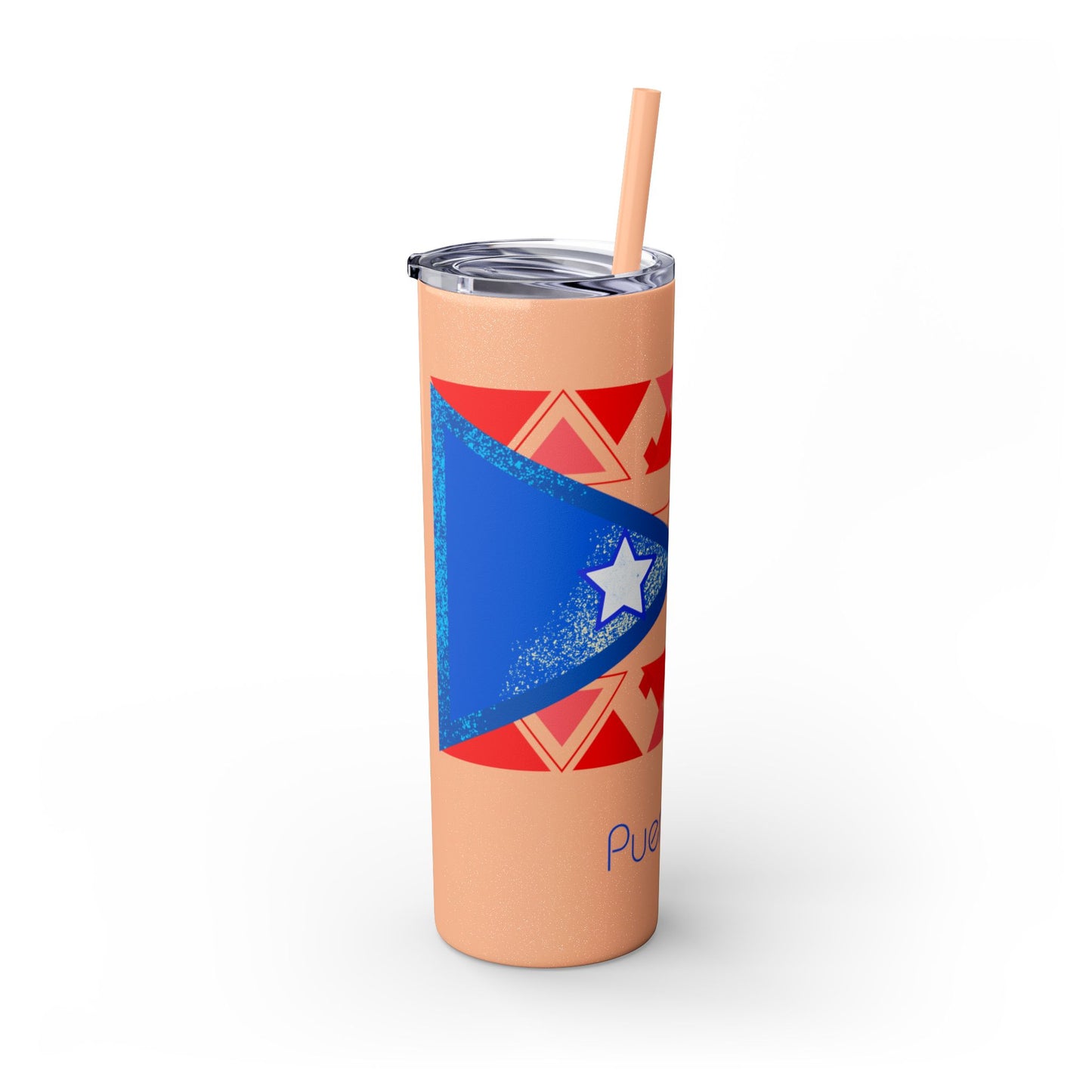 Modern Puerto Rico Tumbler with Straw, 20oz