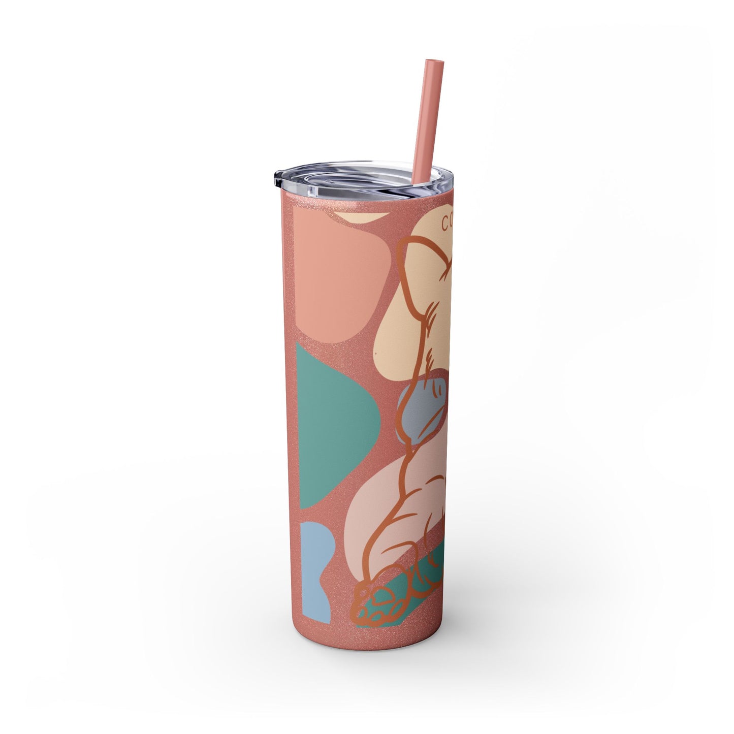 Cute Corgi Rump Skinny Tumbler with Straw, 20oz