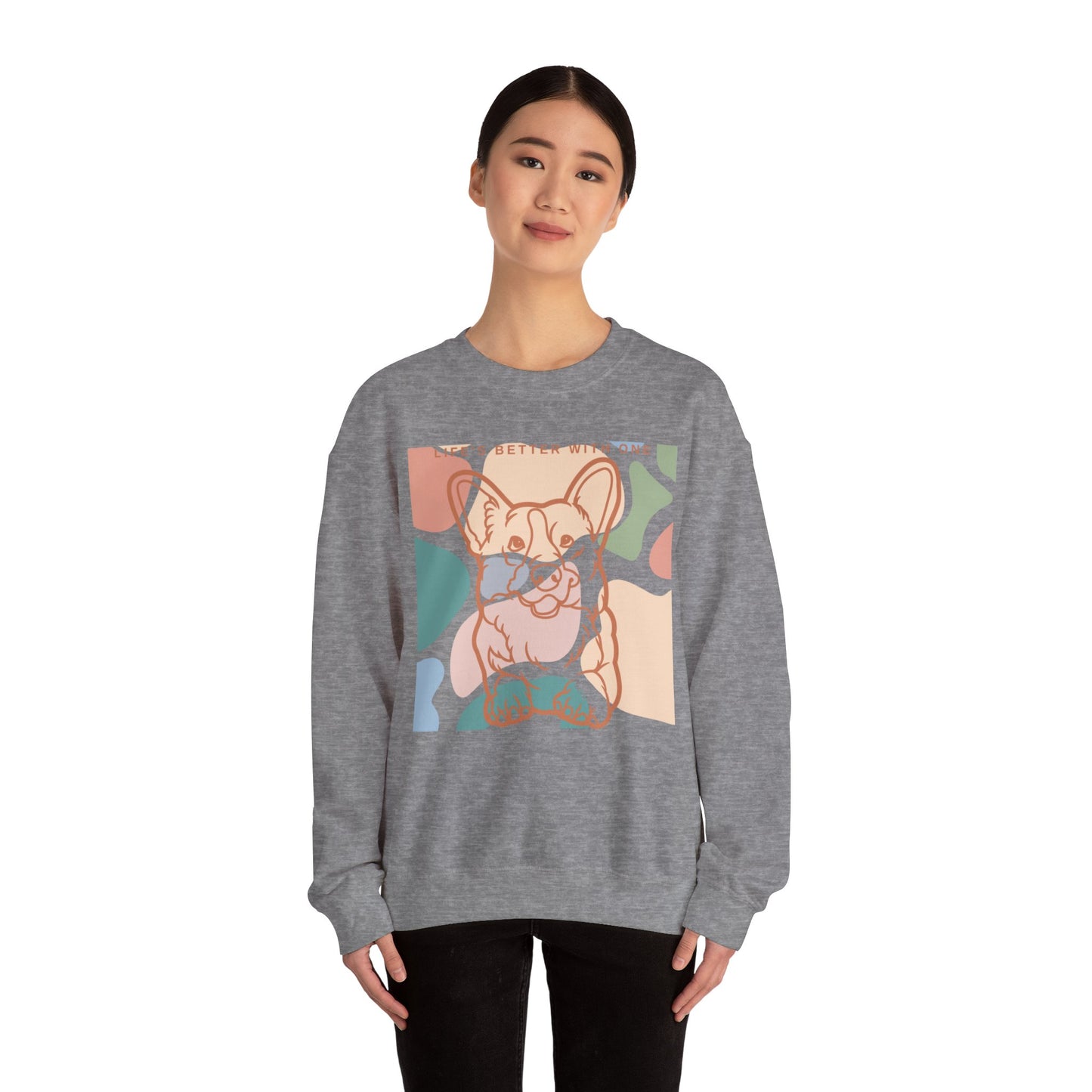 Cute Corgi Unisex Heavy Blend™ Crewneck Sweatshirt Two Sided