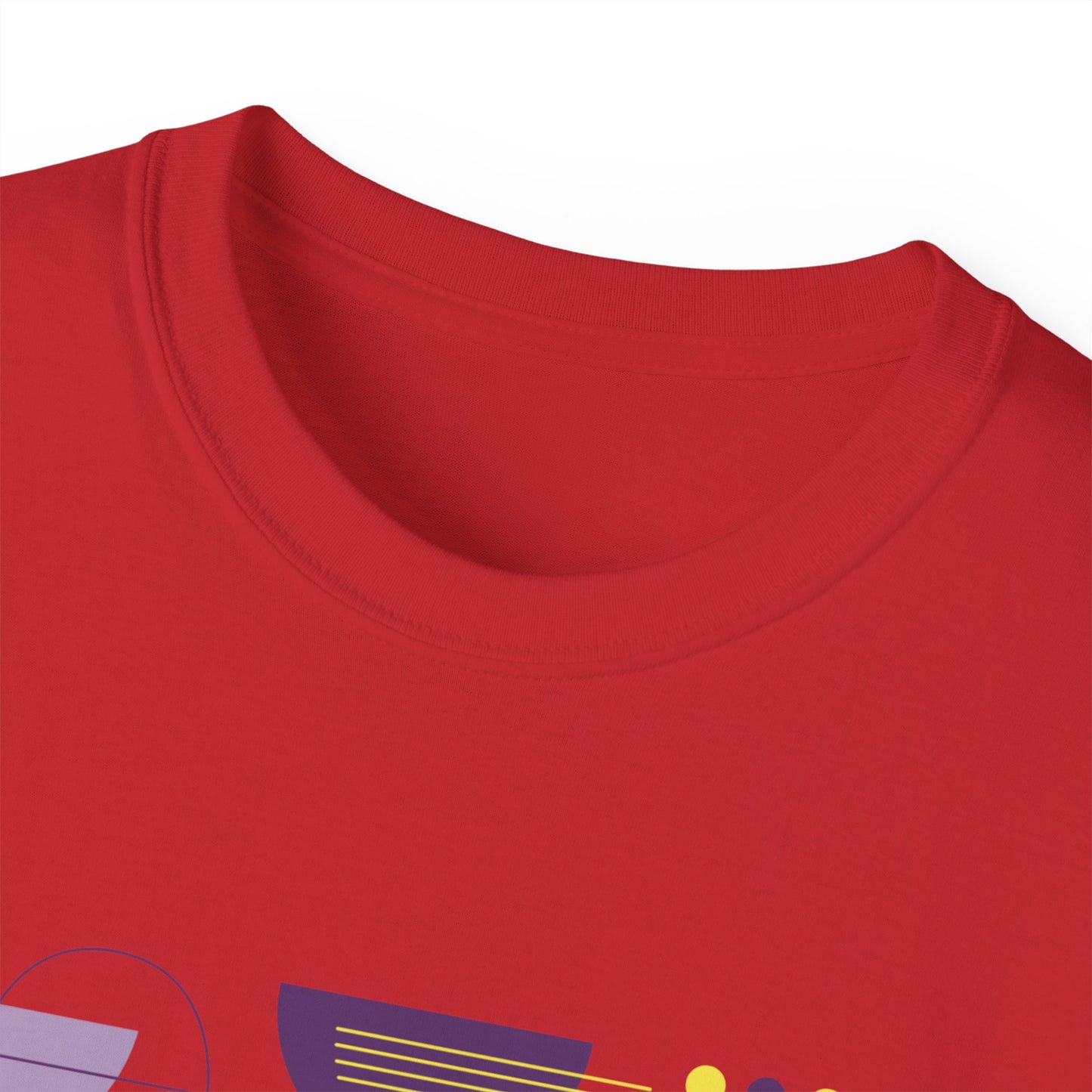 Camiseta de algodón ultra suave con ilustración de ciruelas modernas de la UE