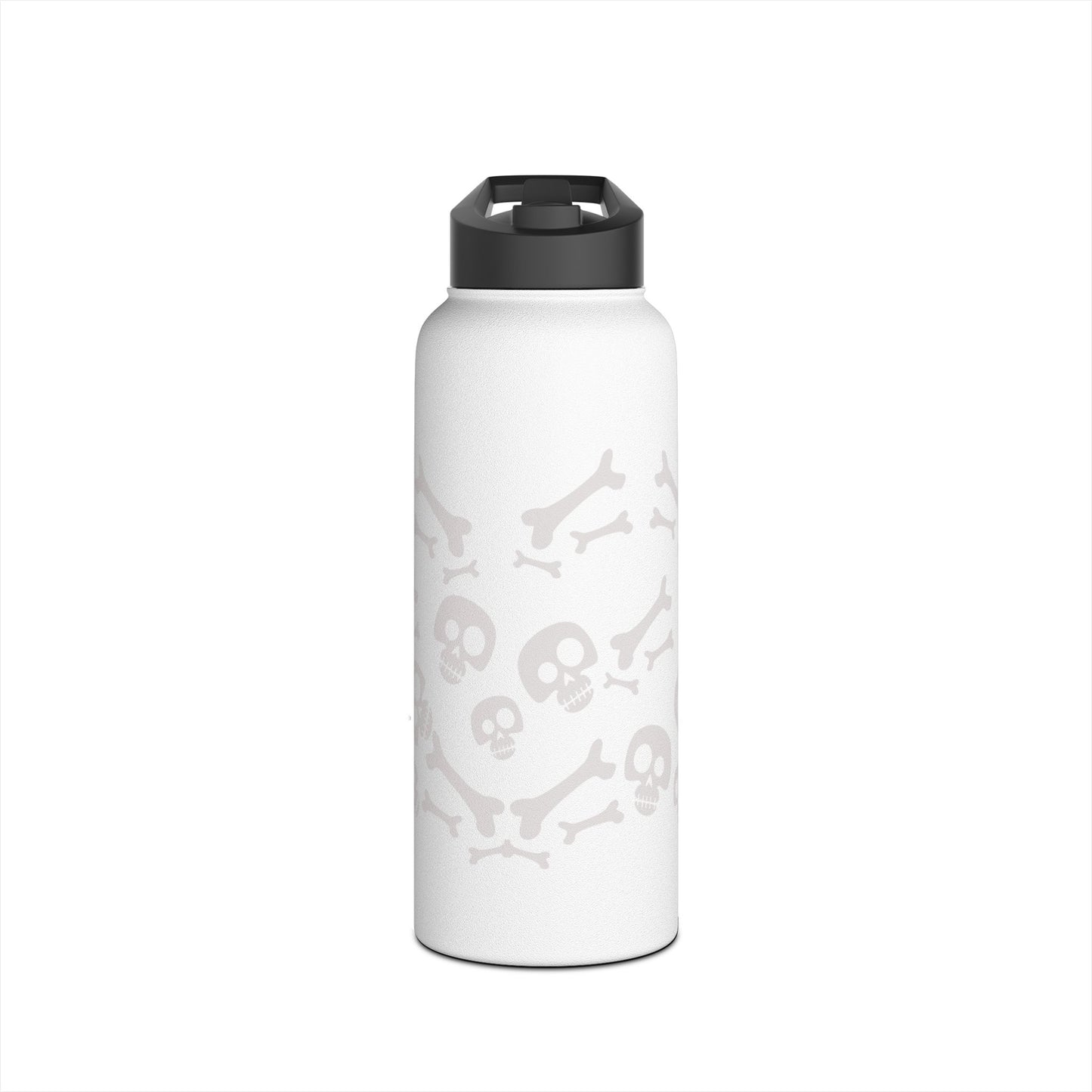 Skull and Bones Stainless Steel Water Bottle, Standard Lid