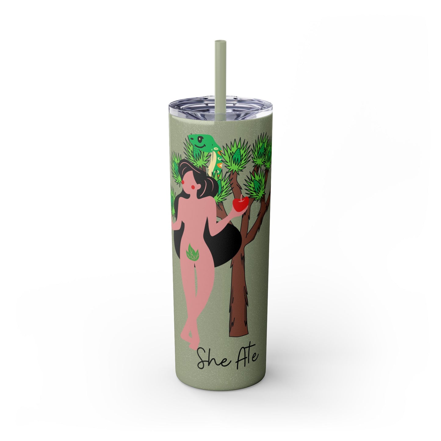 Vaso Eve She Ate con pajita, 20 oz