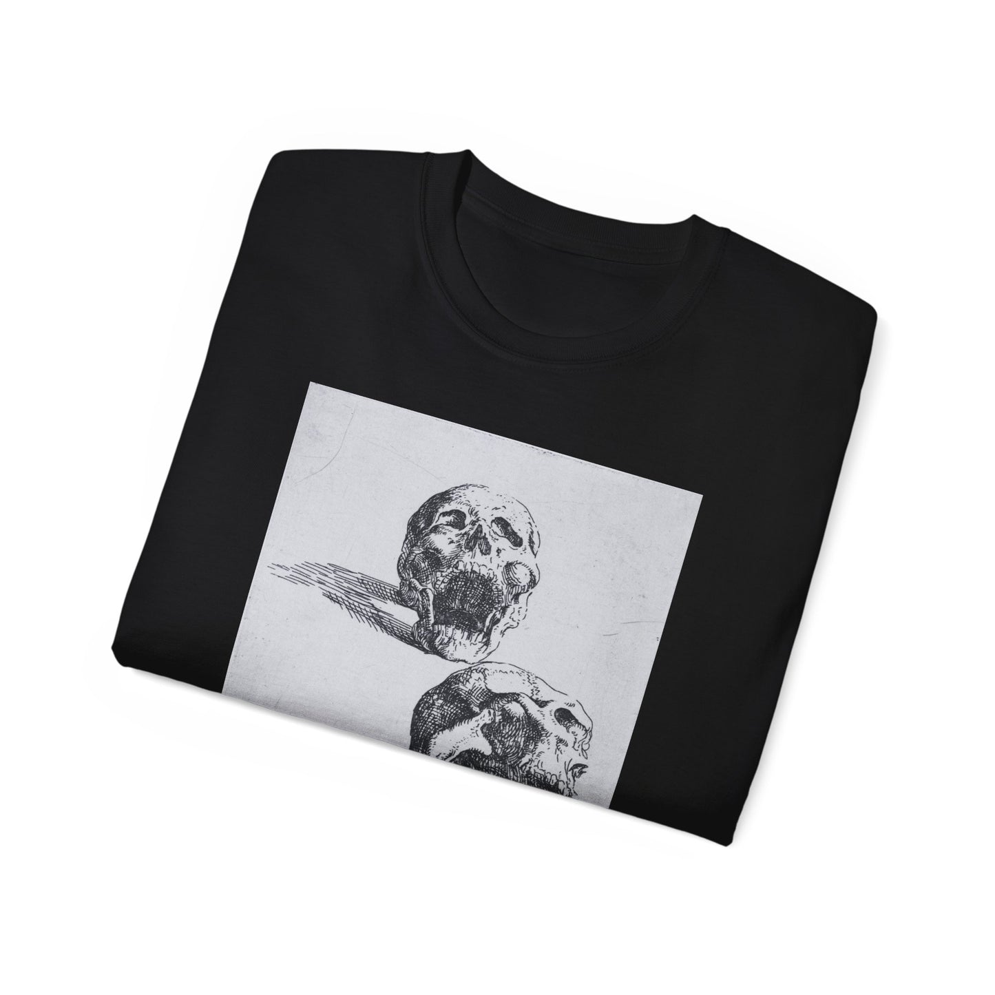 Three Human Skulls Salvator Rosa 1662 Unisex Ultra Cotton Tee