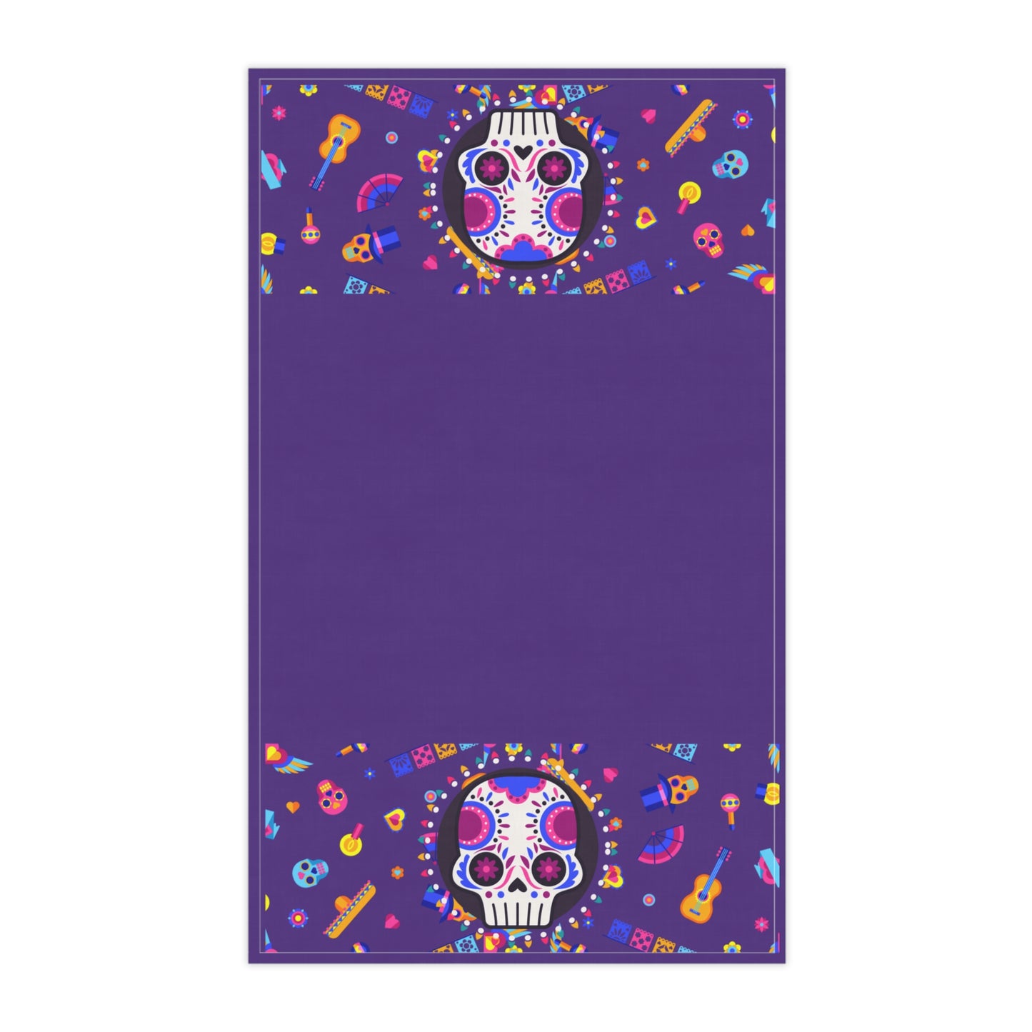 Candy Skull Purple Towels cotton