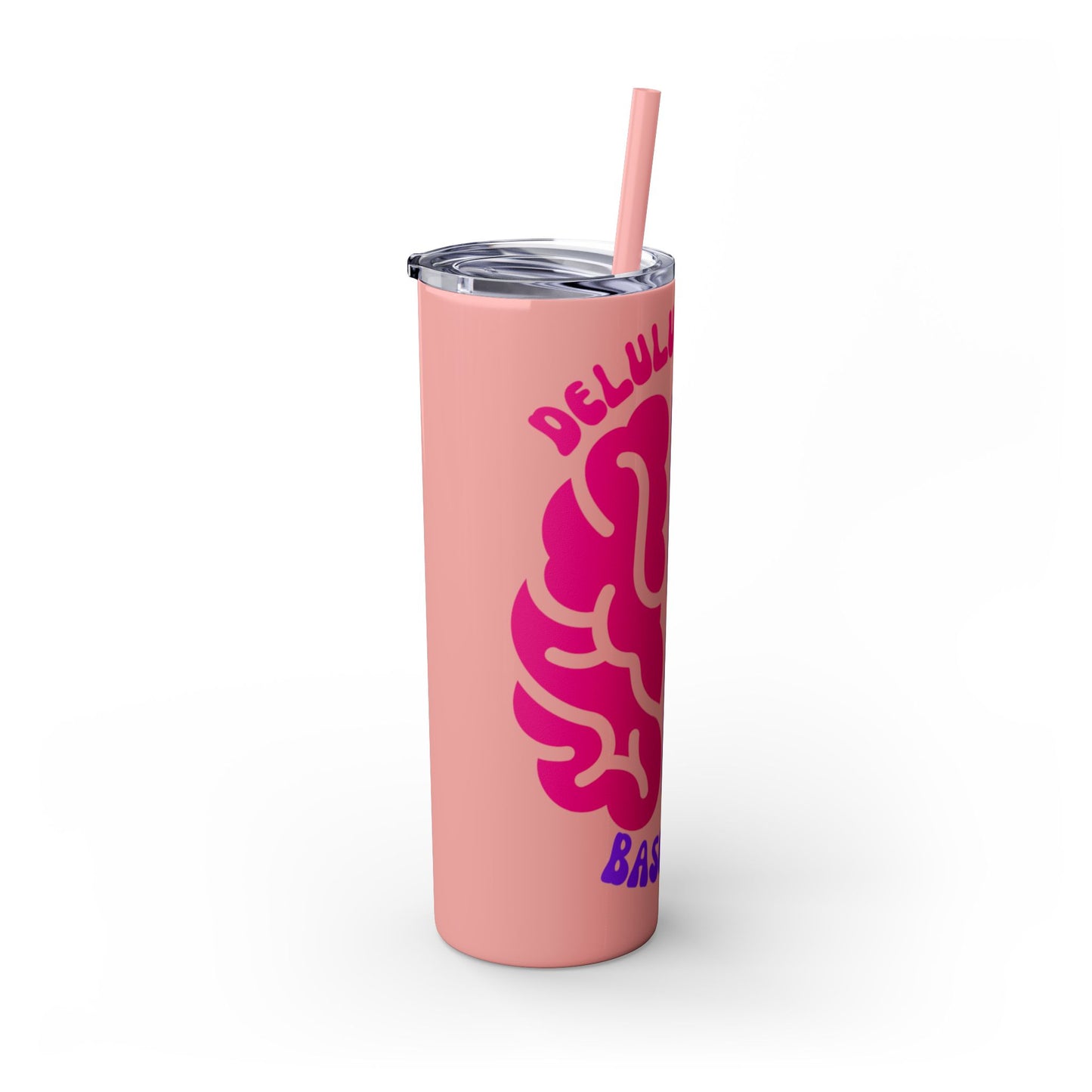 Delulu is My Baseline Tumbler with Straw, 20oz