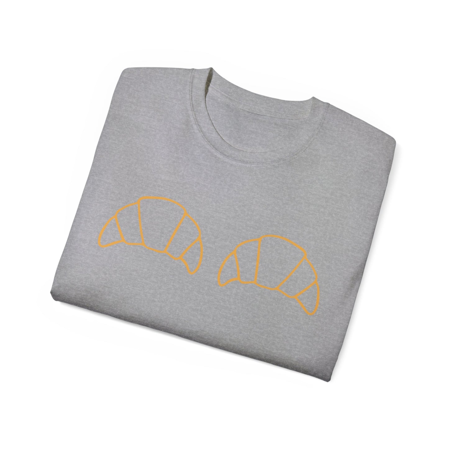 Camiseta unisex de algodón ultrafino con estampado de croissants Itty Bitty