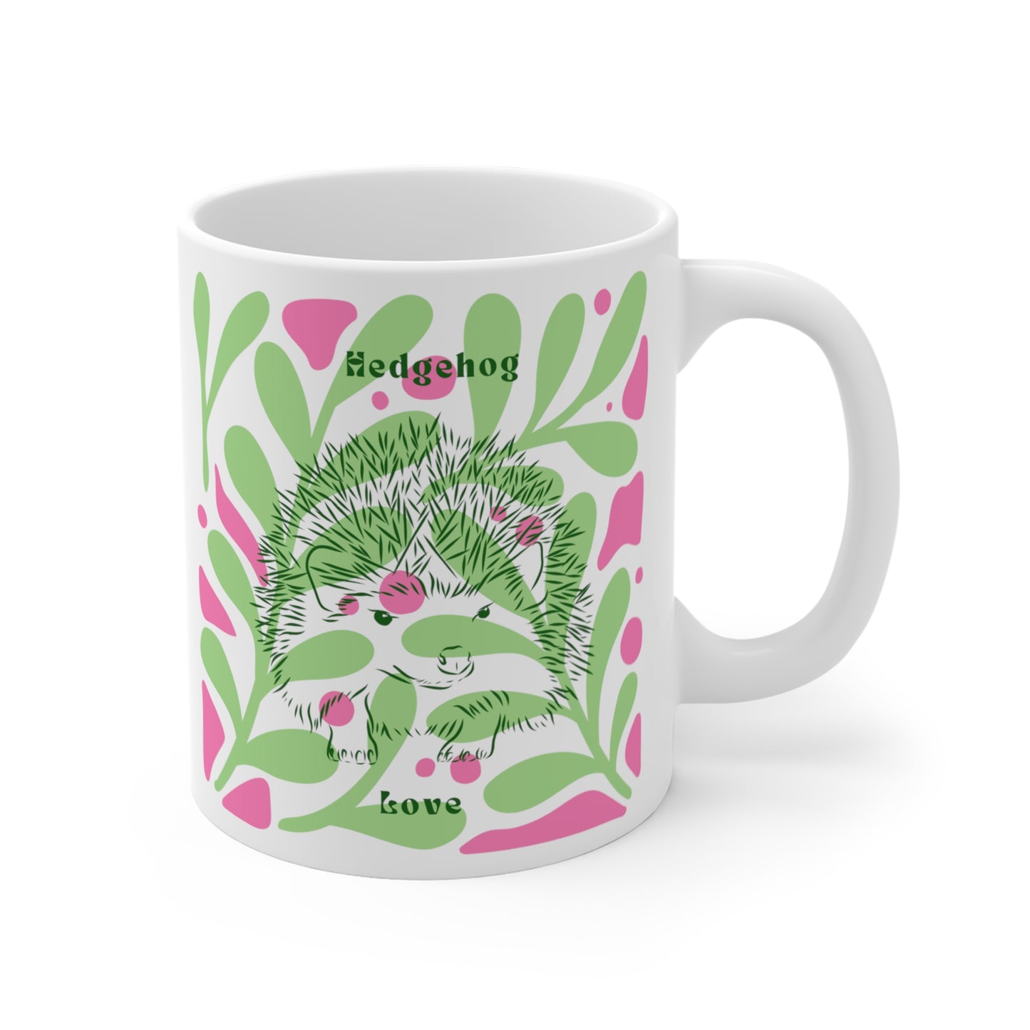 Taza de amor de erizo de 11 oz 