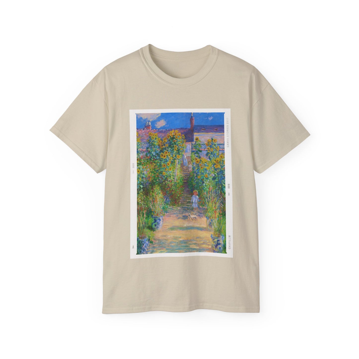 Fotografía de Claude Monet en el jardín de Vetheuil, 1880 Camiseta de algodón ultra suave