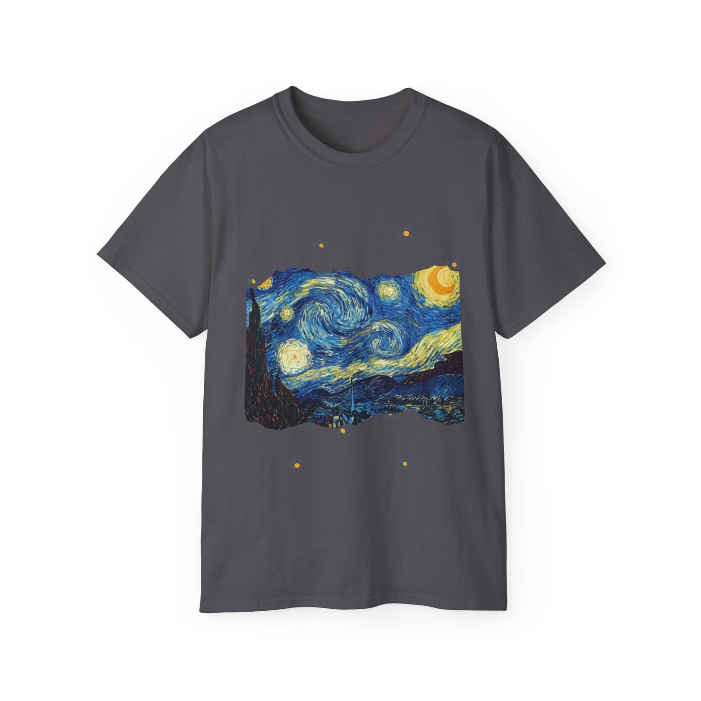 Ripped Vincent Van Gogh, A Starry Night 1889 Ultra Cotton Tee