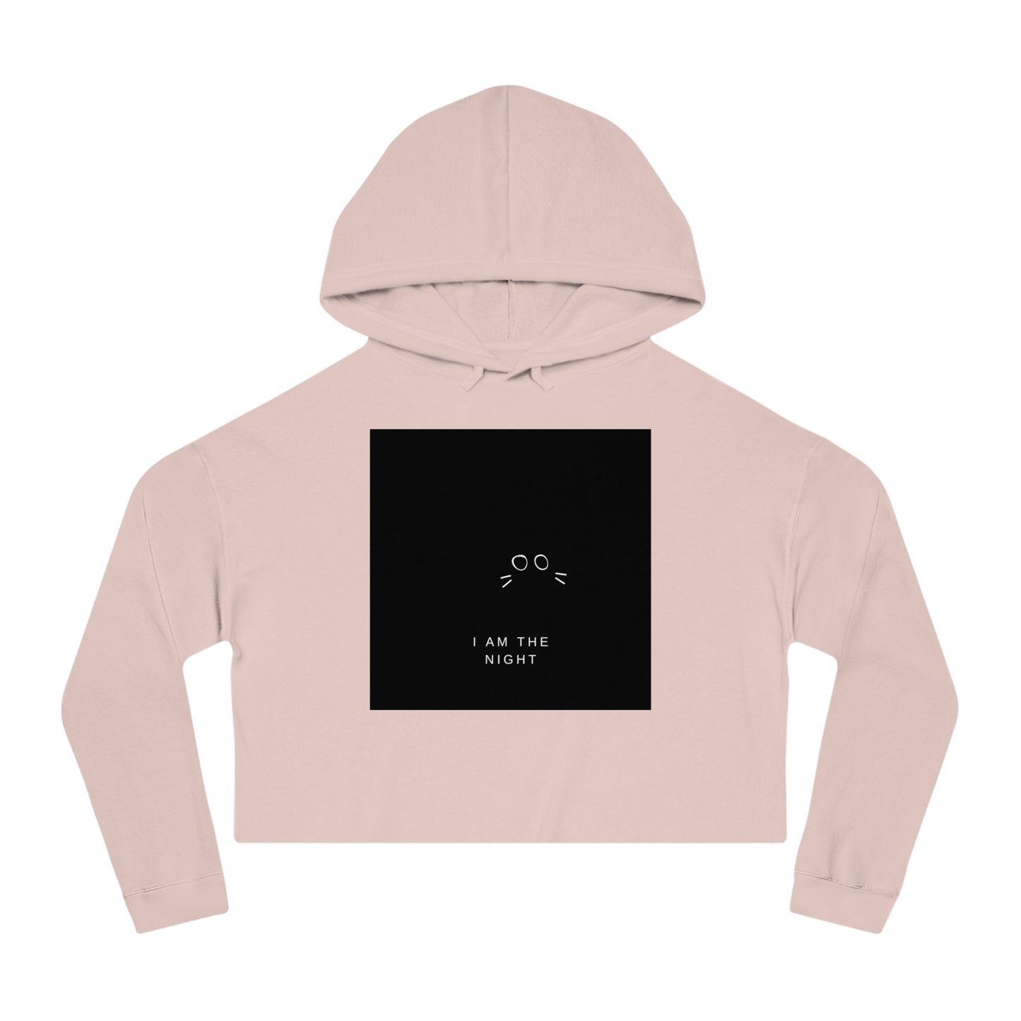 Black Cat Crop Hoodie