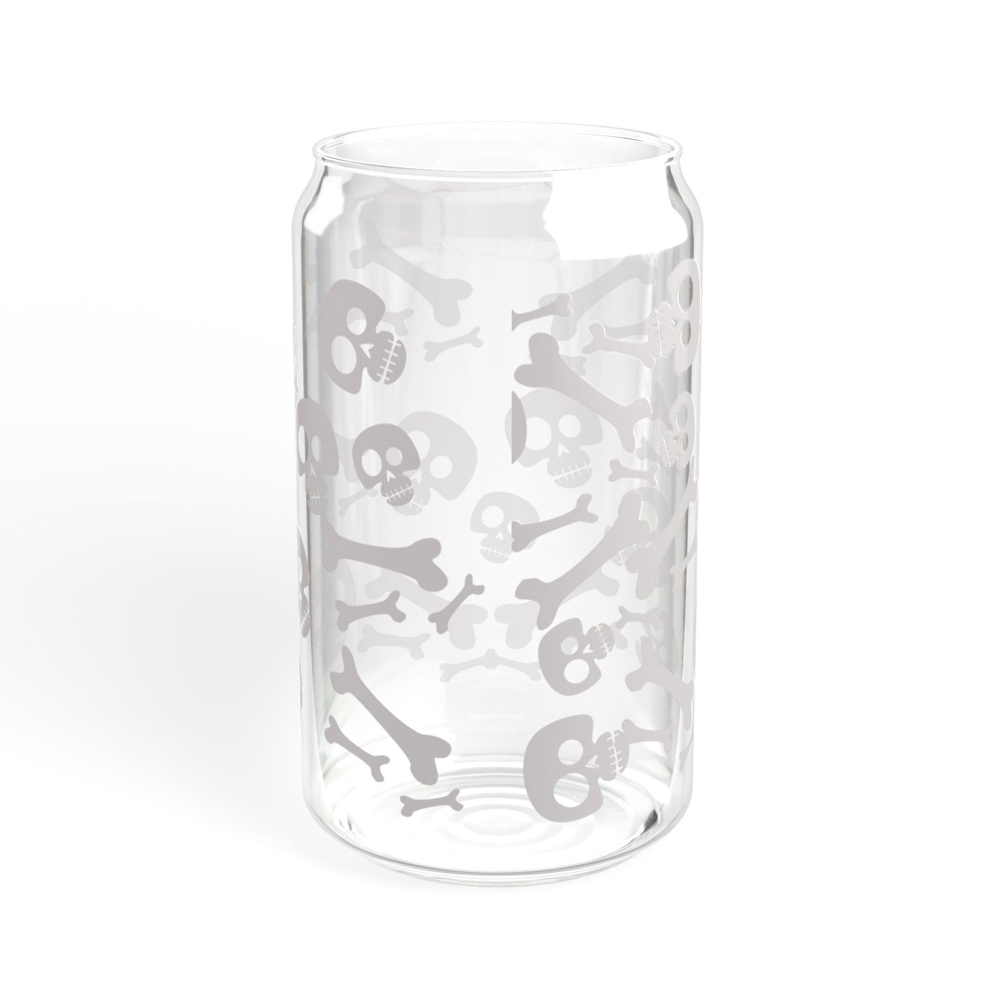 Skull and Bones Sipper Glass, 16oz