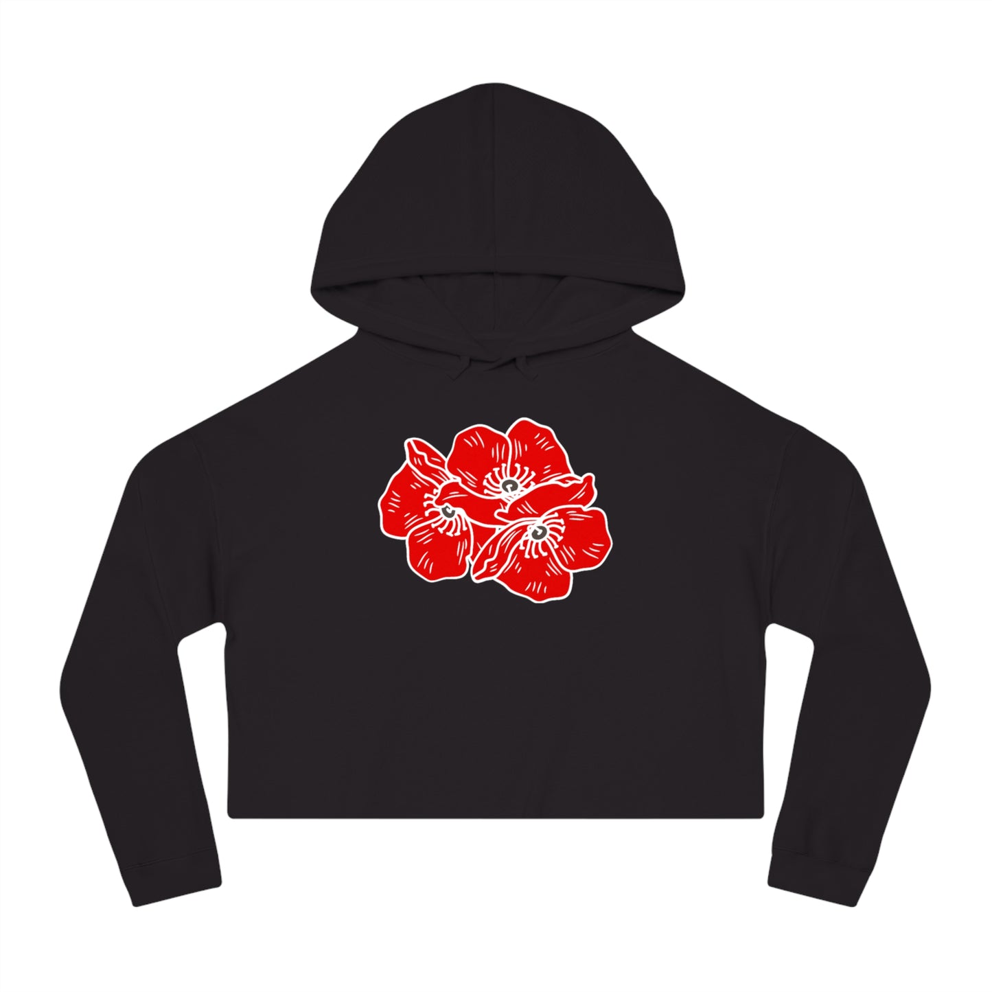 Poppies Women’s Cropped Hooded Sweatshirt