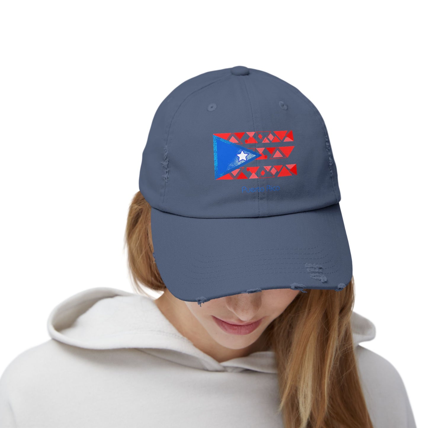 Modern Puerto Rico Unisex Distressed Cap