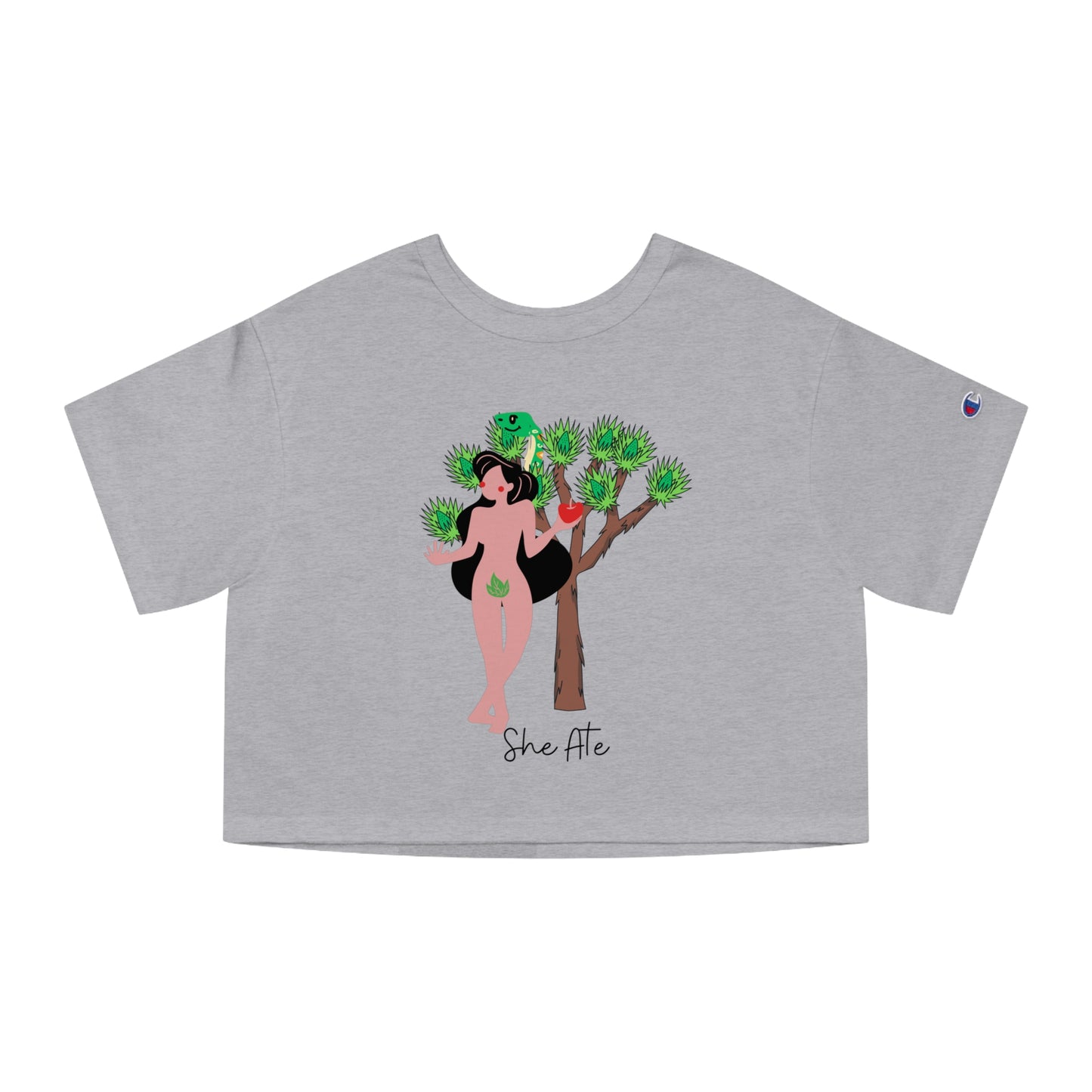 Eve She Ate Champion Women's Heritage Cropped T-Shirt